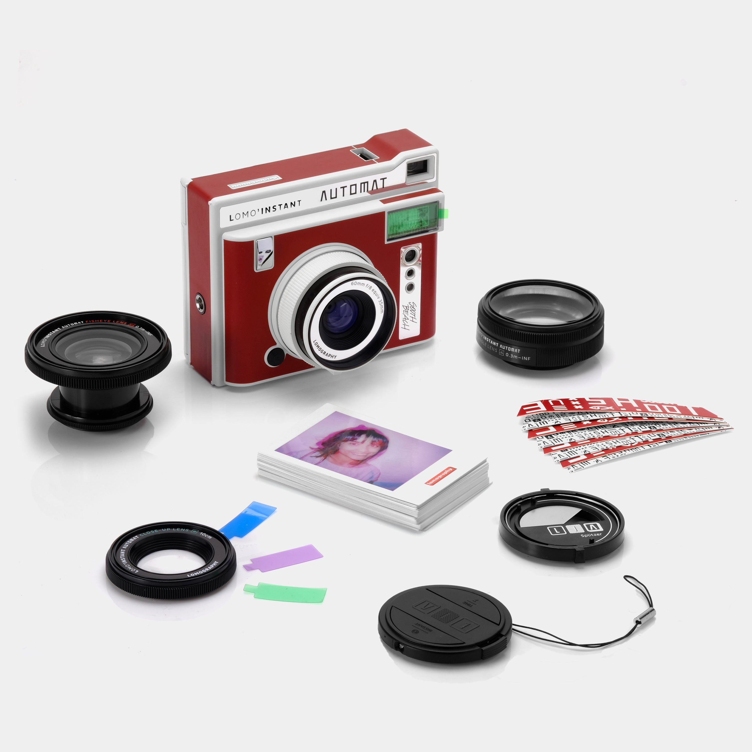 Lomography Lomo'Instant Automat (South Beach Edition) and Lenses Instax Mini Instant Film Camera
