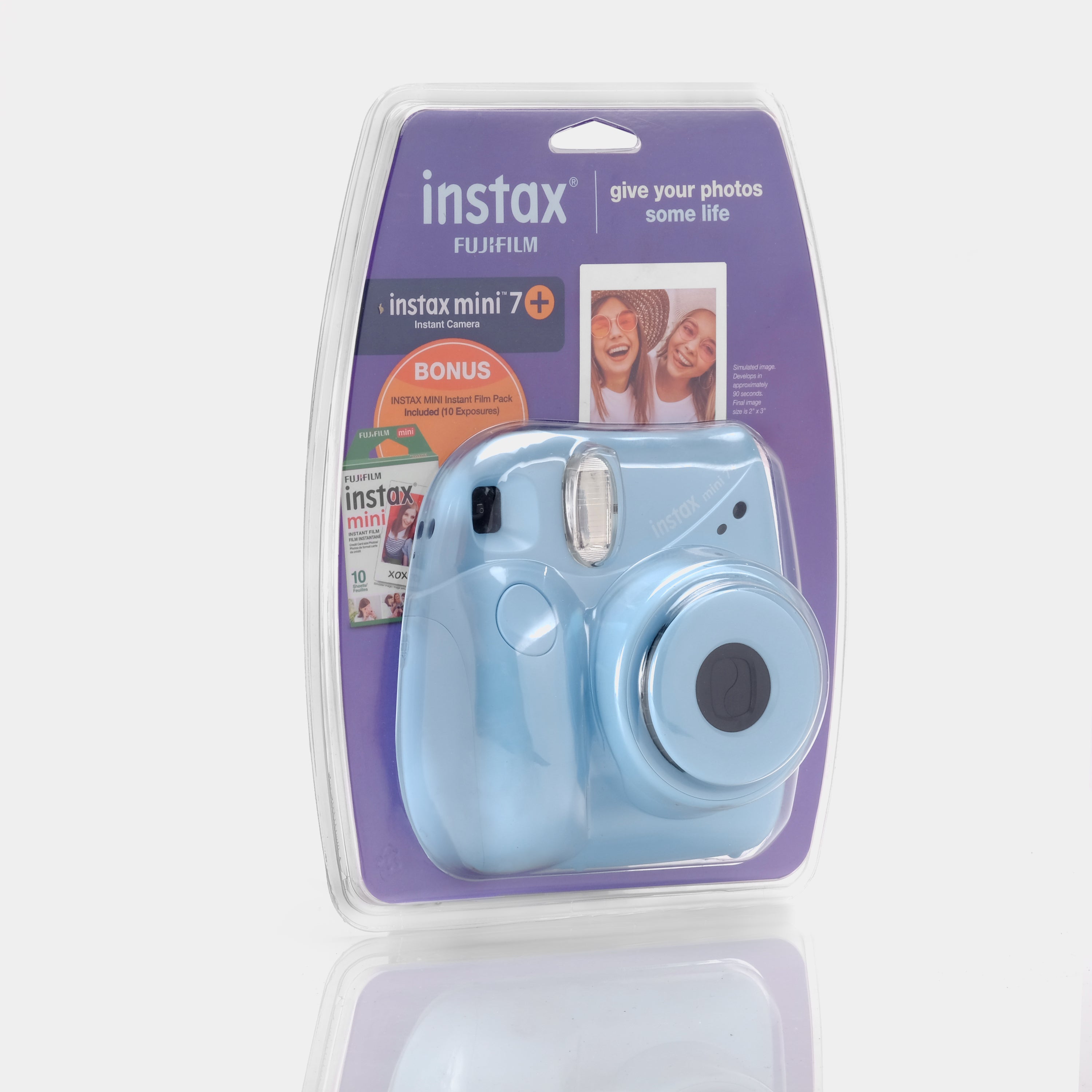 Fujifilm Light Blue Instax Mini 7+ with Film