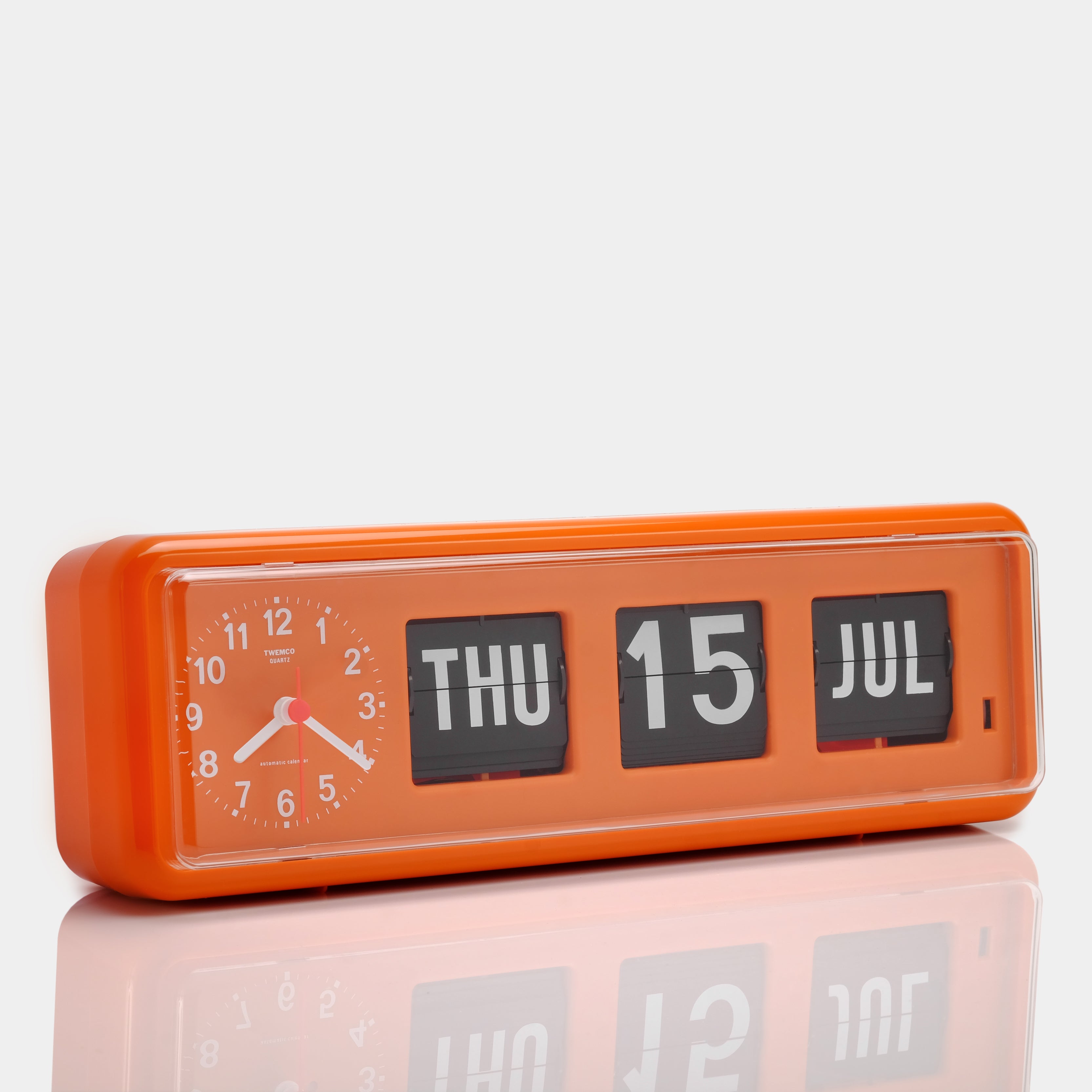 Twemco BQ-38 Orange Calendar Flip Clock