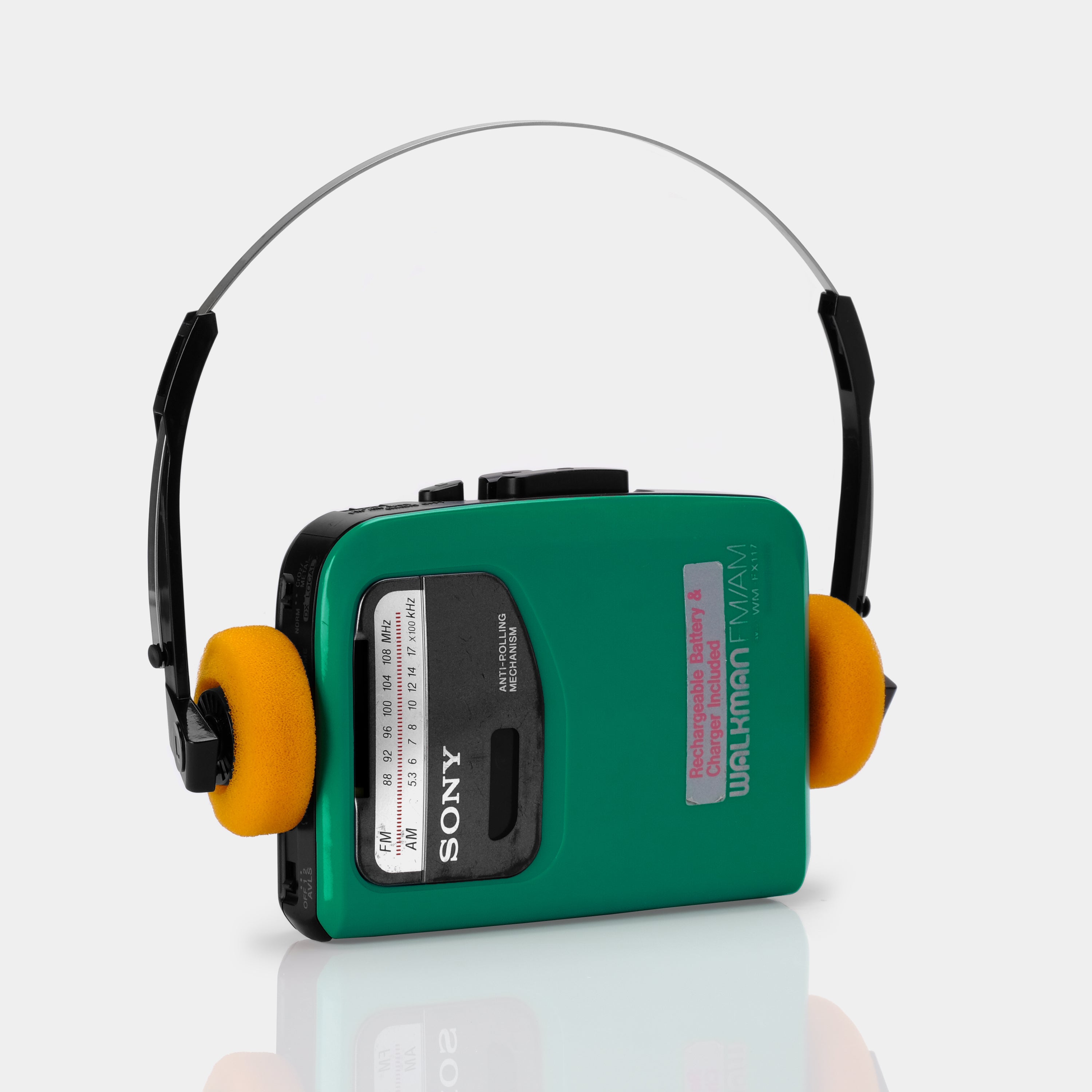 Sony Walkman WM-FX117 AM/FM Green Portable Cassette Player