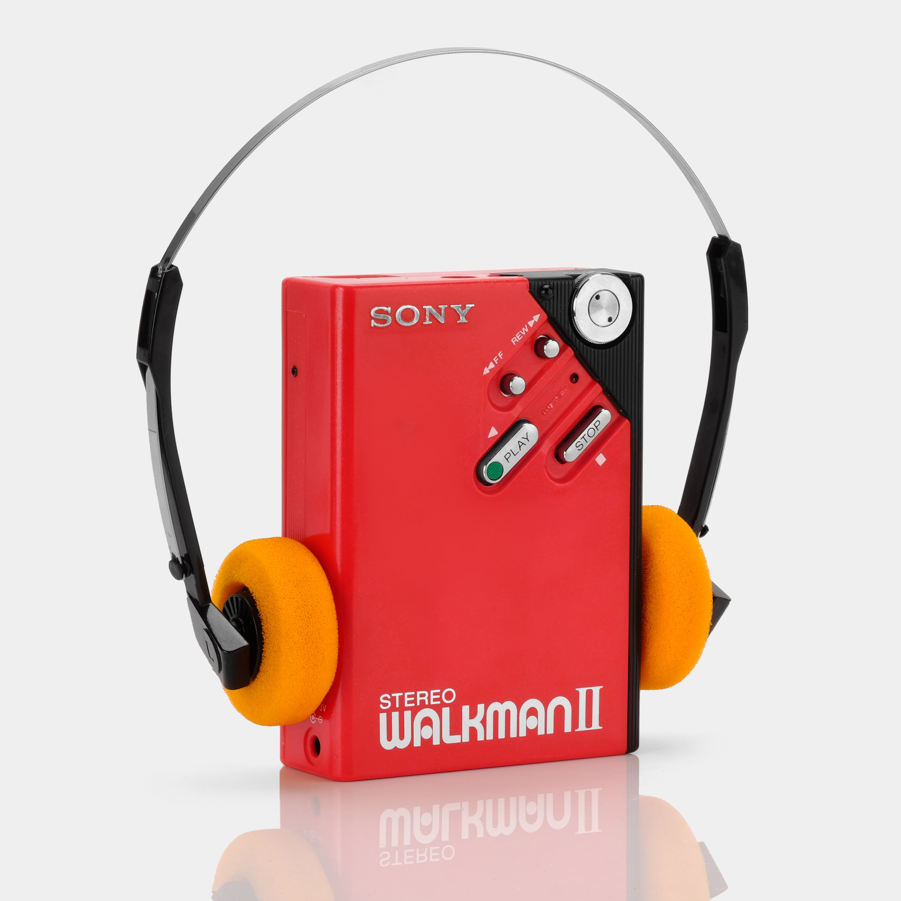 Sony Walkman II Red WM-2 Portable Cassette Player