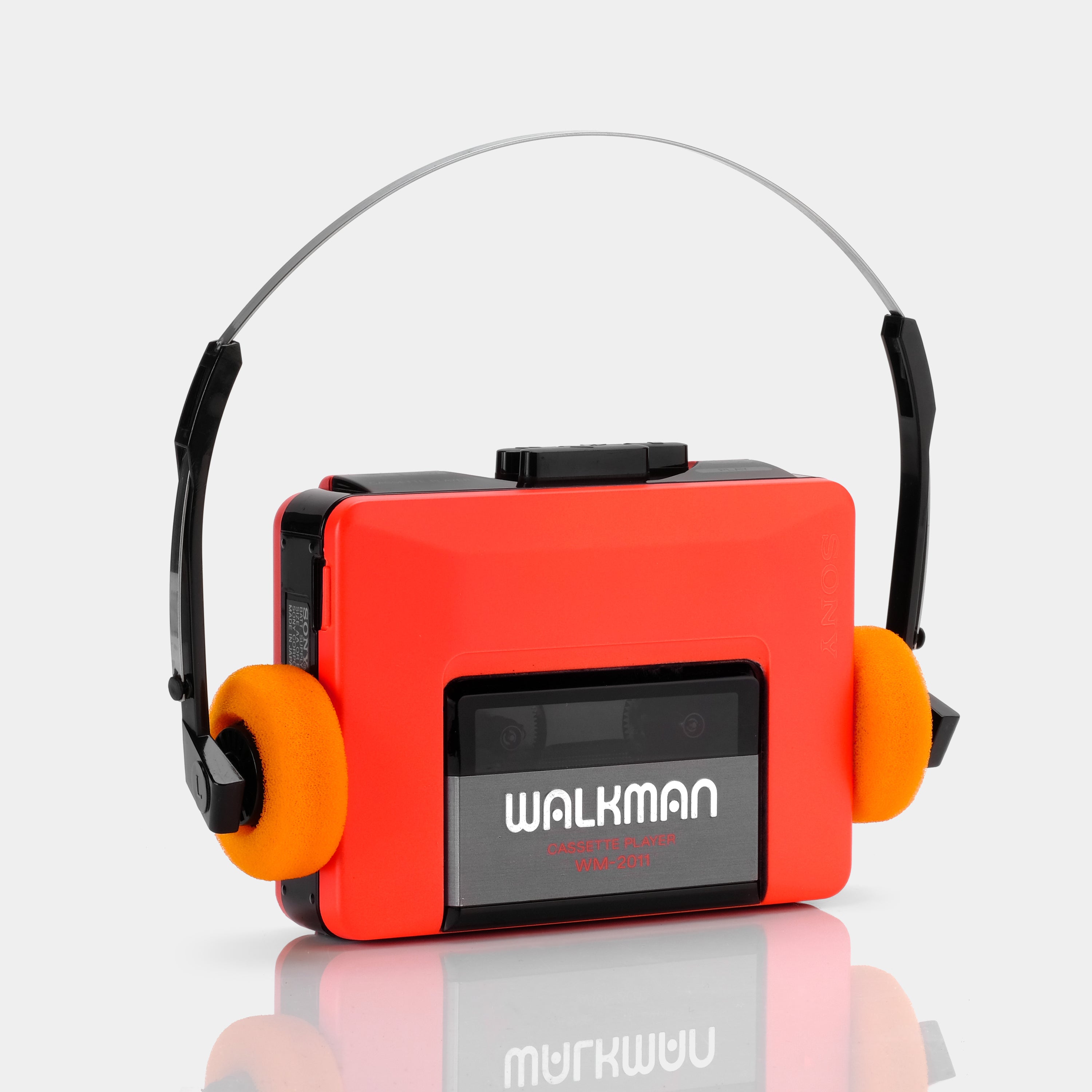 Sony Walkman WM-2011 Fluorescent Orange Portable Cassette Player