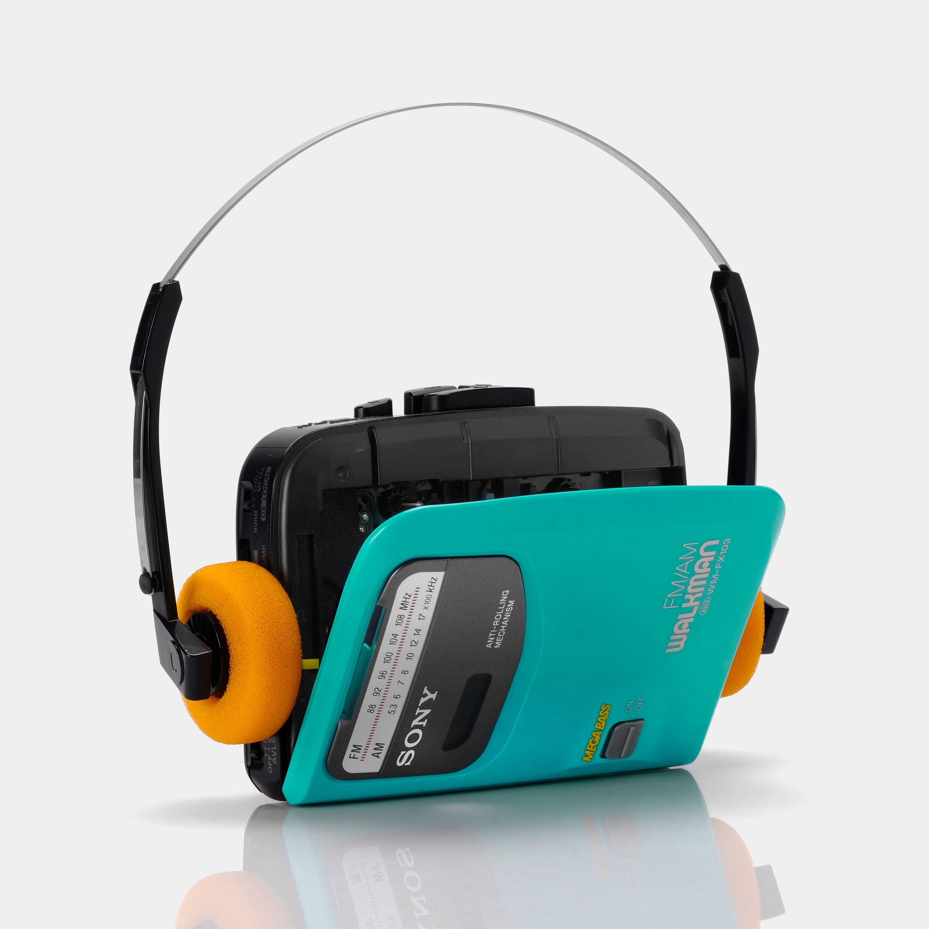 Sony WM-FX103 AM/FM Turquoise Portable Cassette Player
