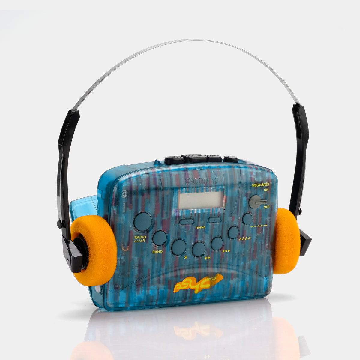 Sony Walkman Psyc WM-PSY02 Semi-Transparent Blue Portable Cassette Pla