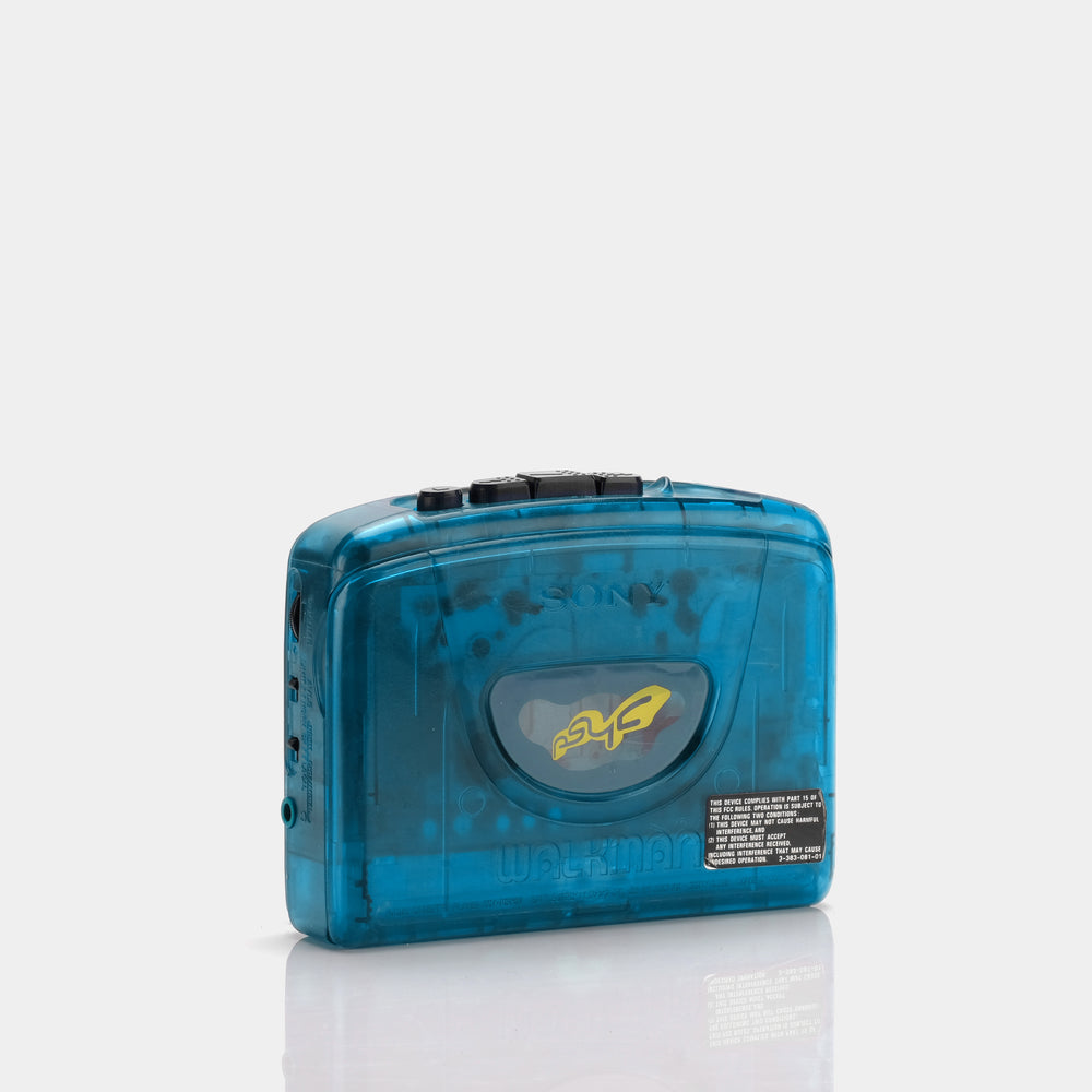 Sony Walkman Psyc WM-PSY02 Semi-Transparent Blue Portable Cassette Pla