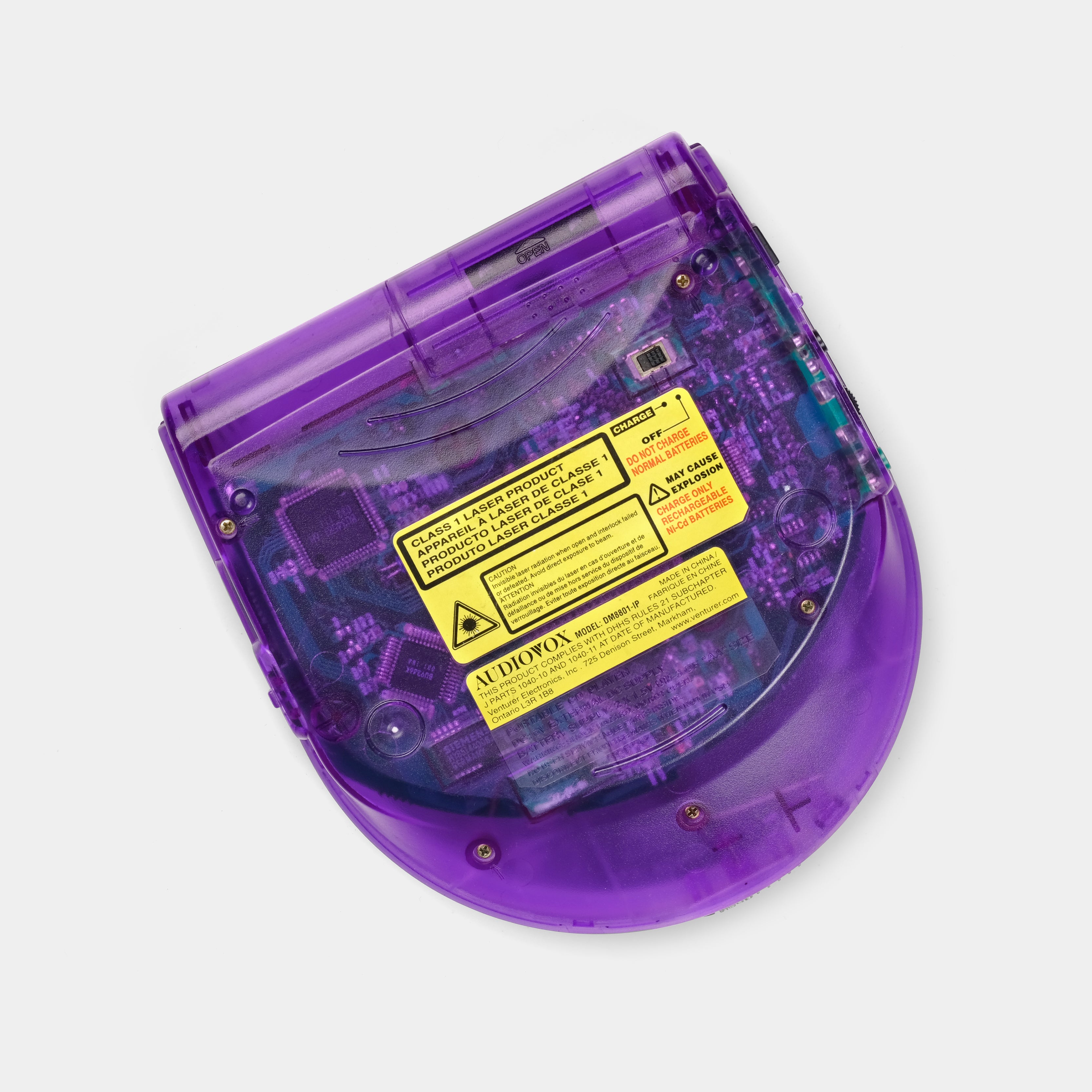 Audiovox Purple DM8801-IP Portable CD Player