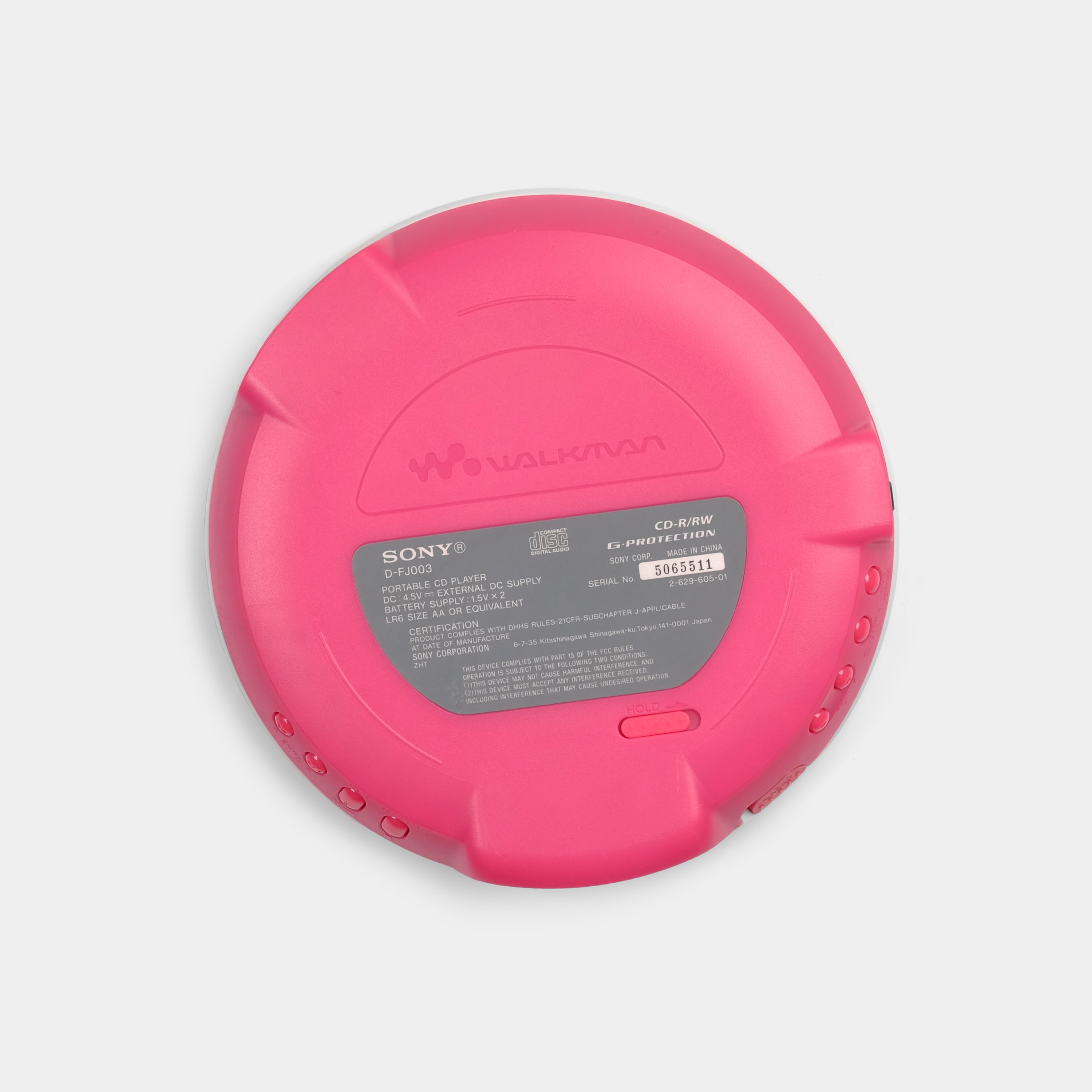Sony Walkman D-FJ003 Pink Portable CD Player