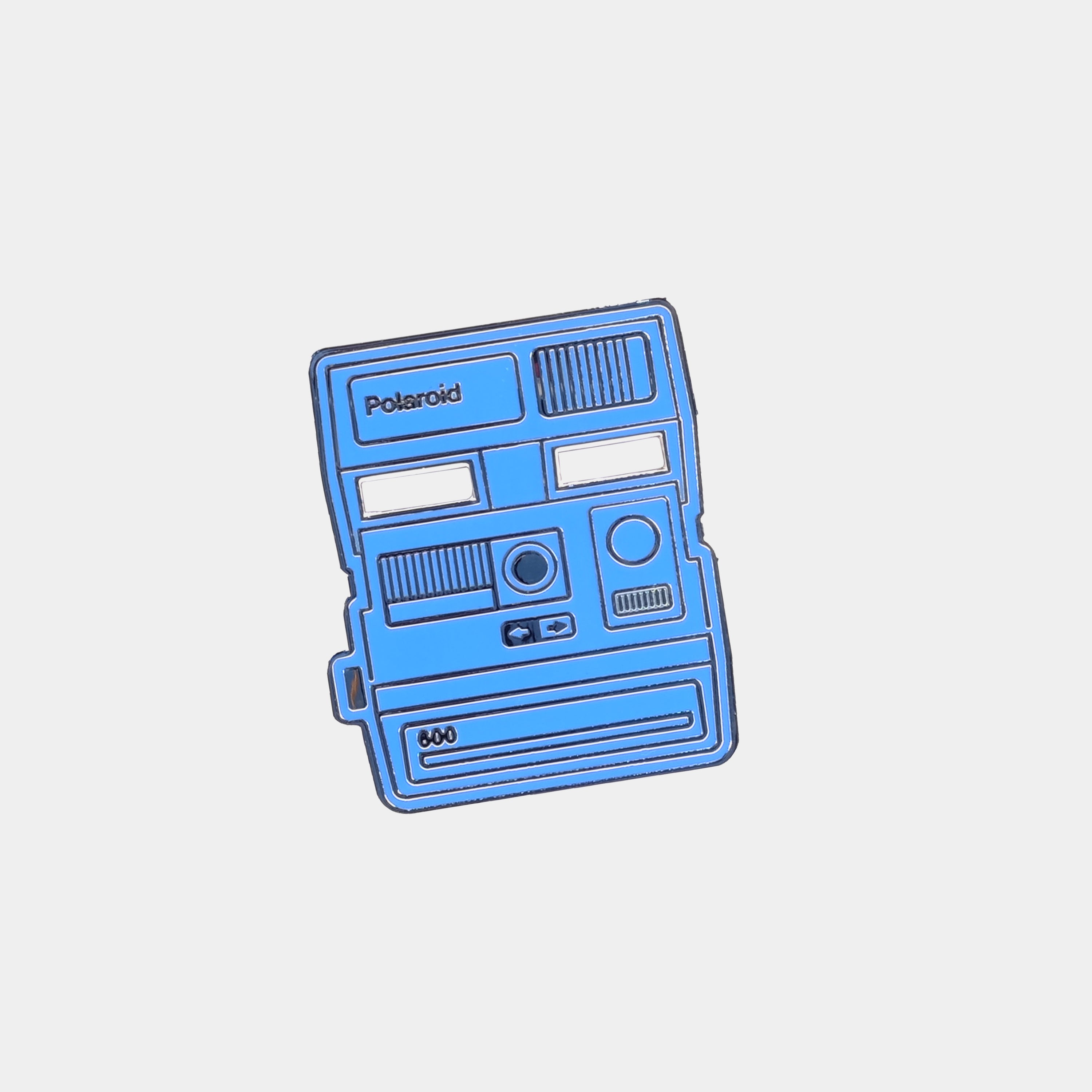 Blue Polaroid 600 Camera Enamel Pin