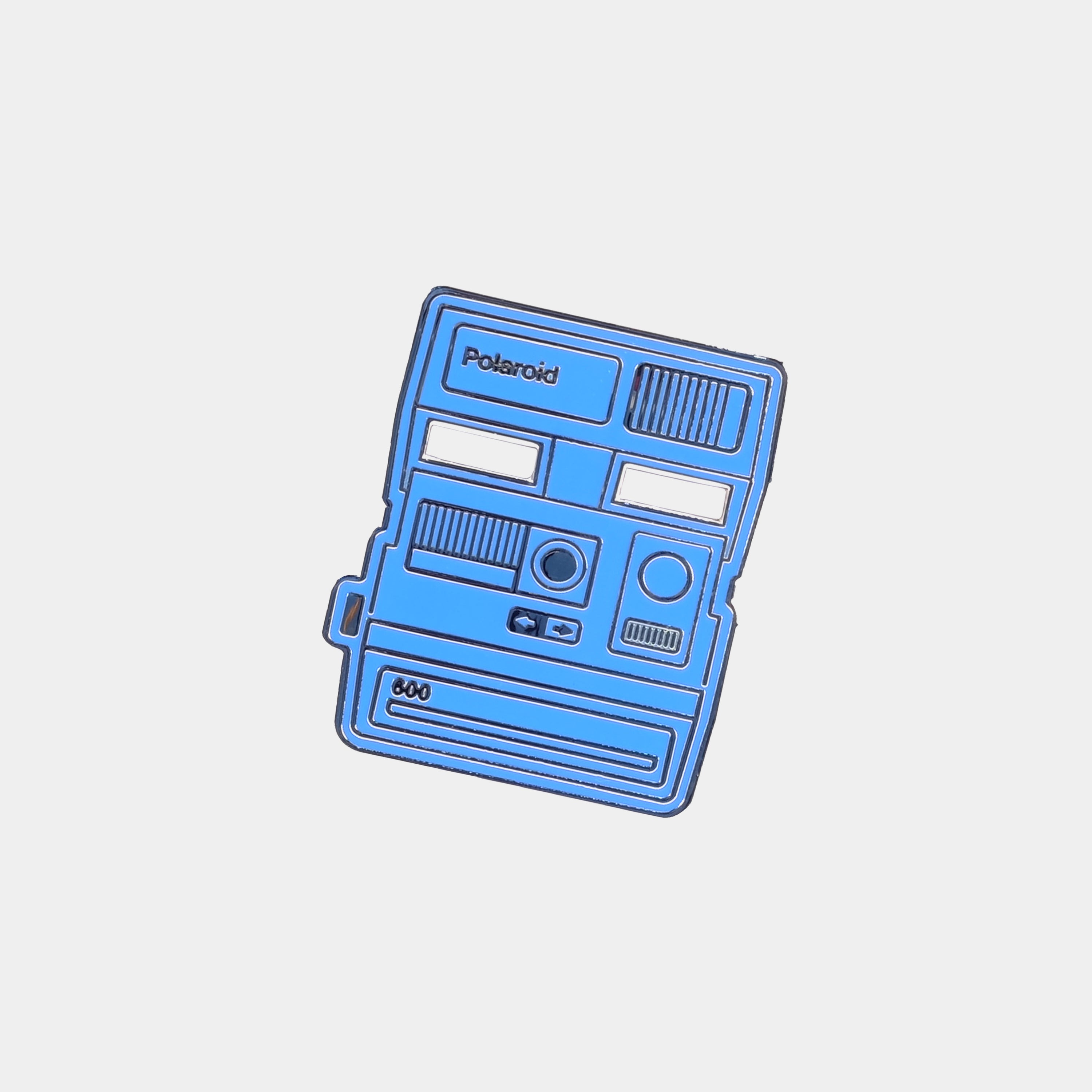 Blue Polaroid 600 Camera Enamel Pin