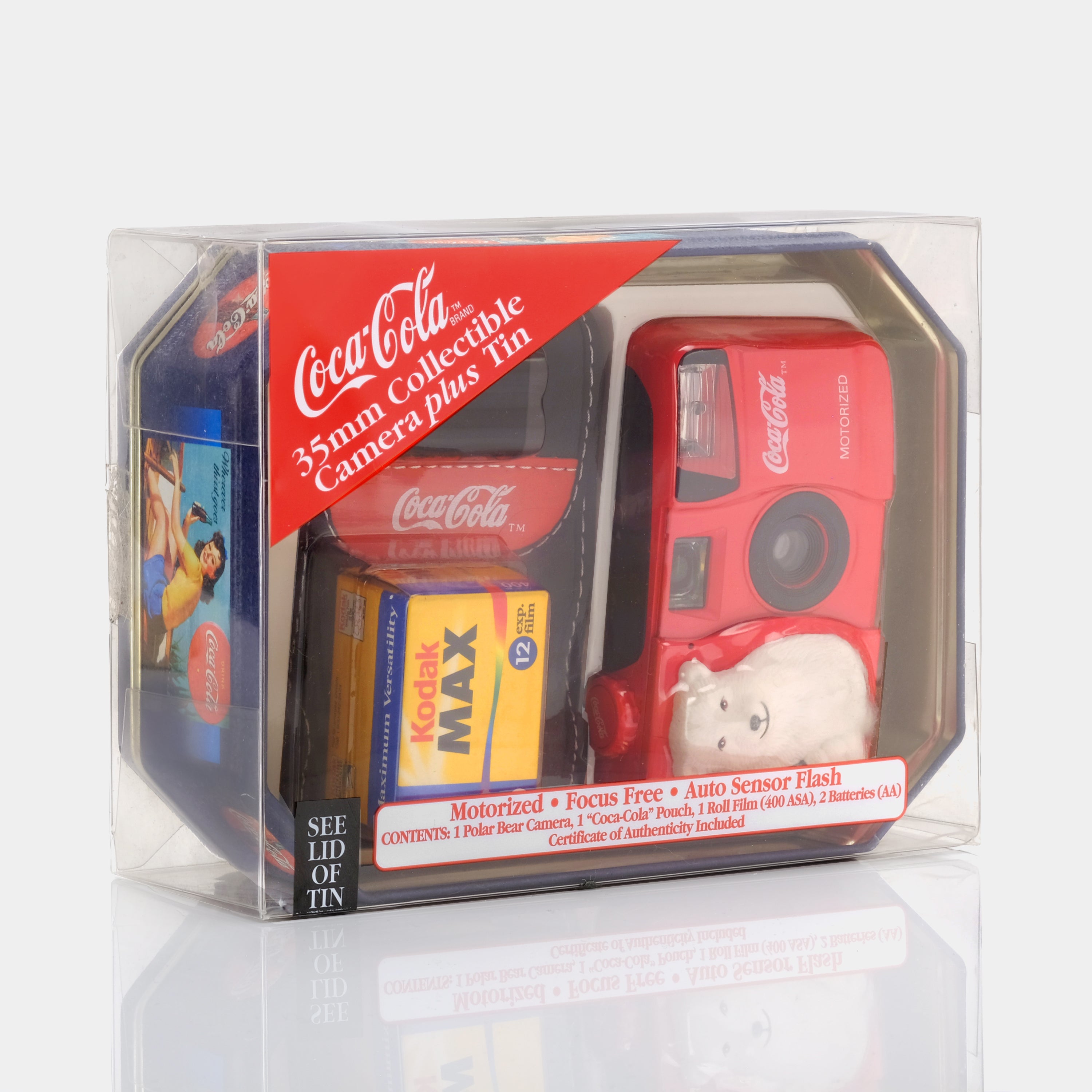 Coca-Cola Polar Bear 35mm Film Camera with Blue Tin (New Old Stock)