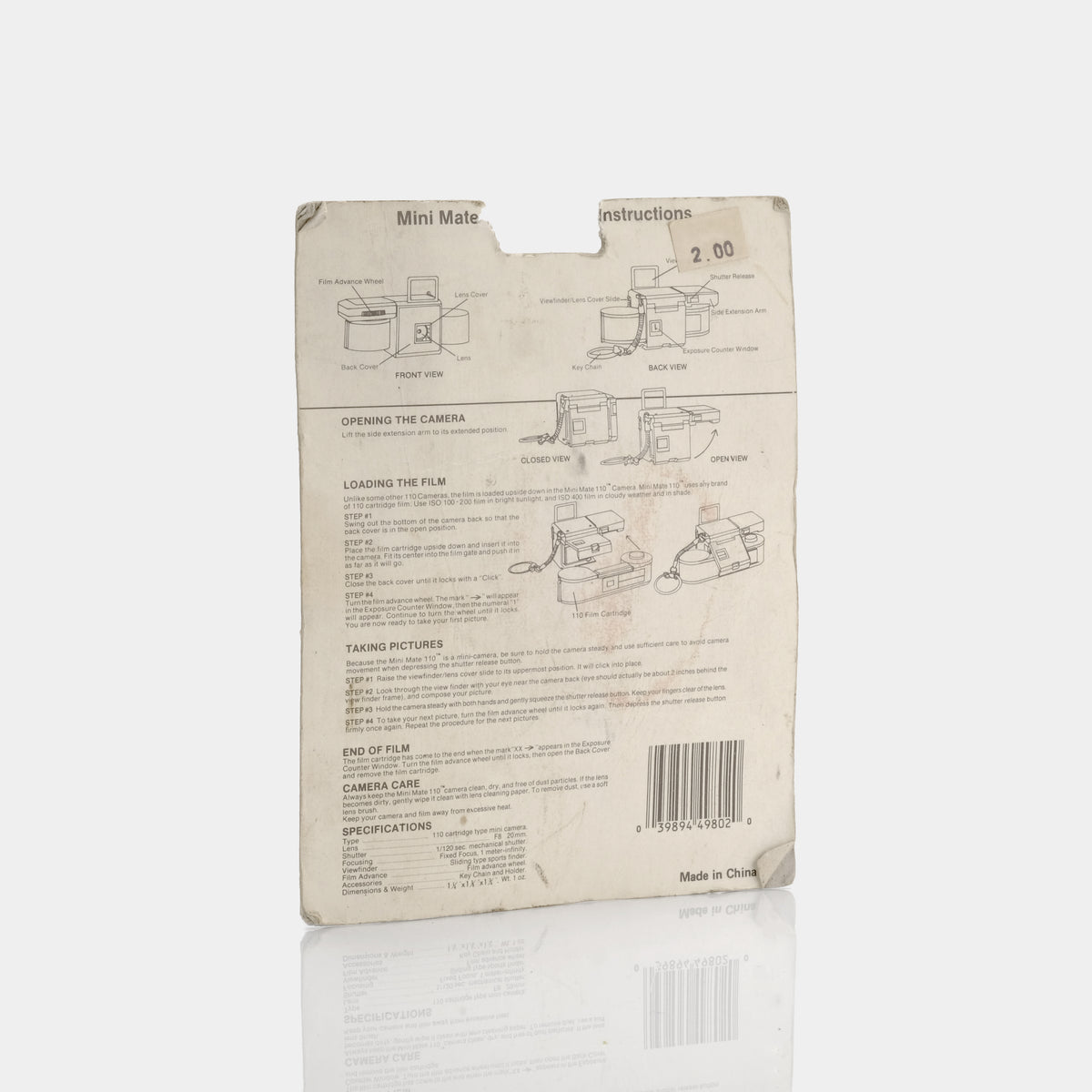Mini-Mate 110 Format Film Camera (In Original Packaging)
