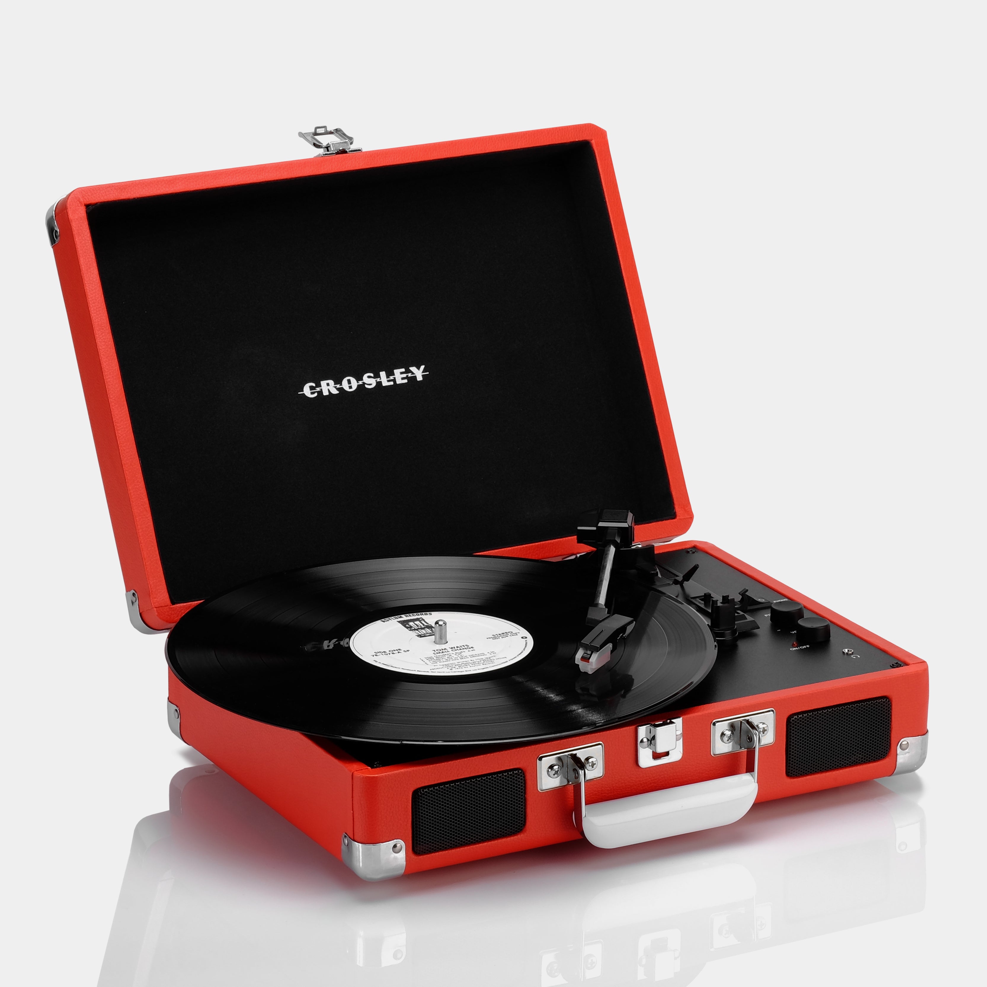 Crosley Cruiser Deluxe Red Portable Turntable with Bluetooth