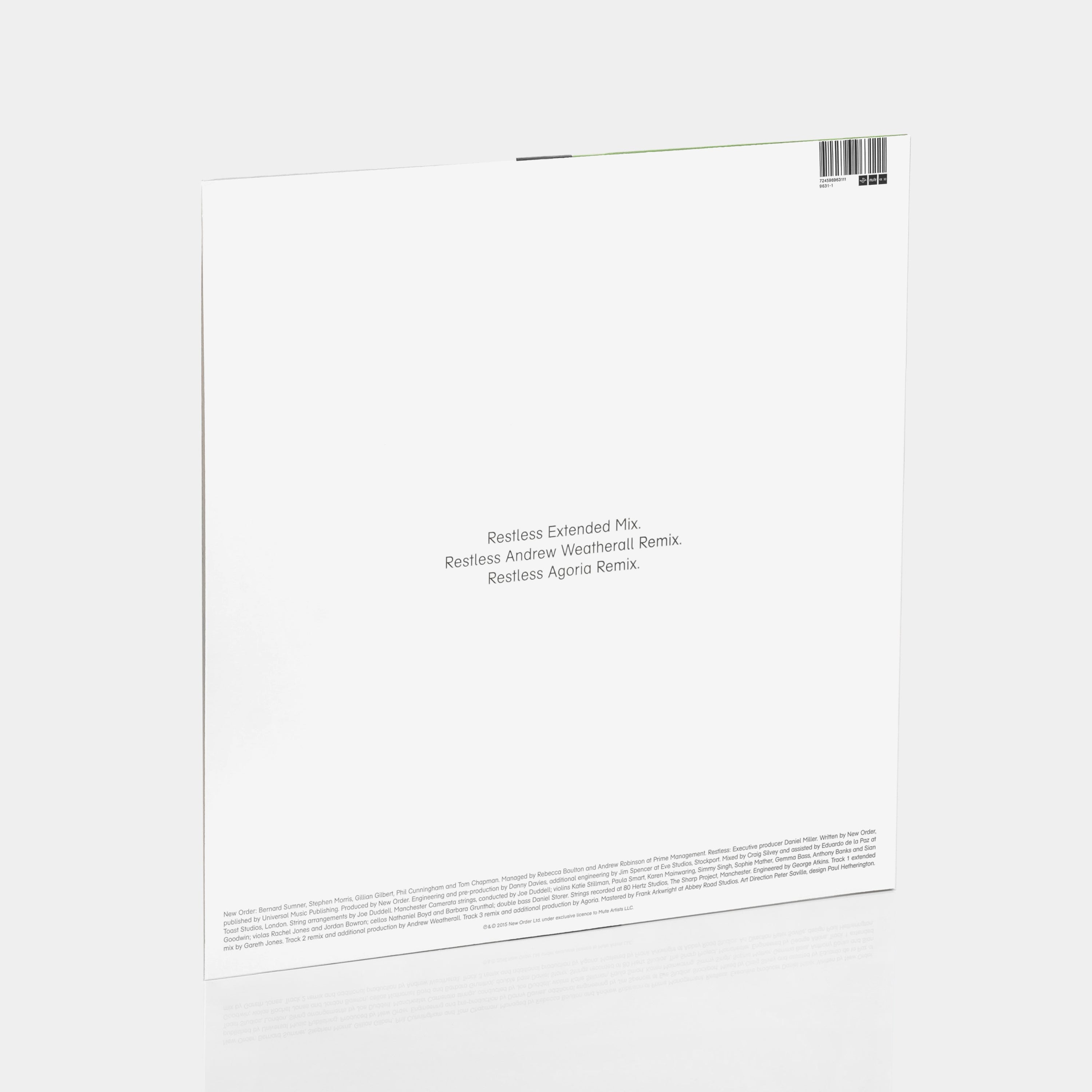 New Order - Restless LP Lime Green Vinyl Record