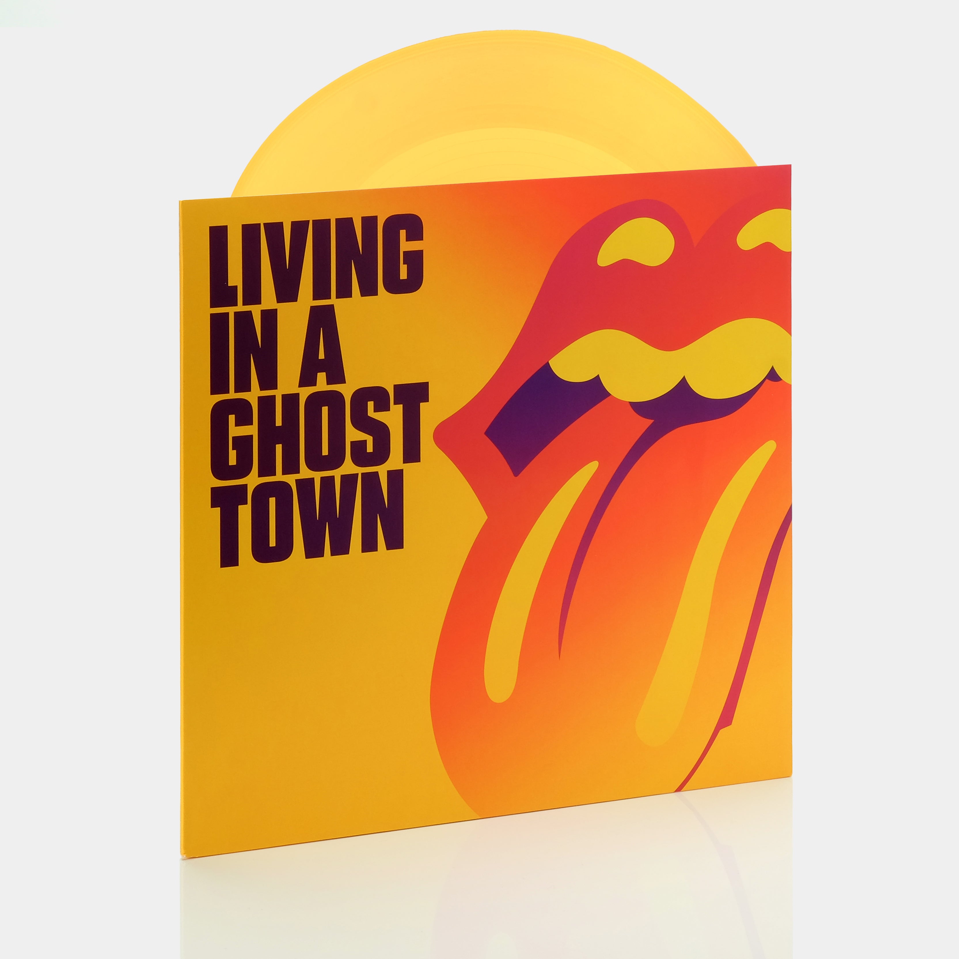The Rolling Stones - Living In A Ghost Town 10" Single Orange Vinyl Record