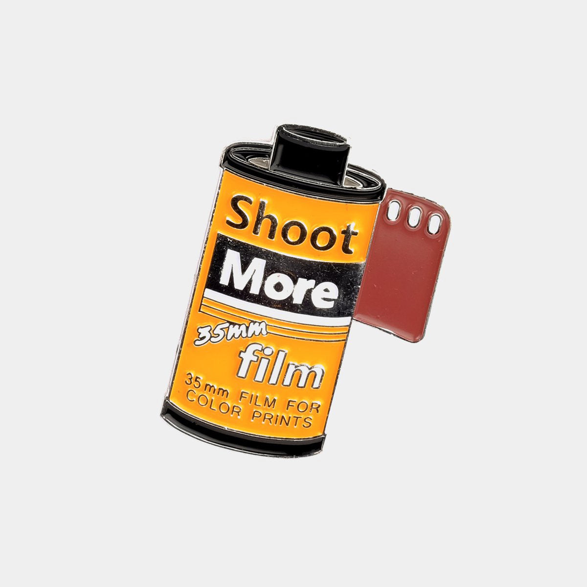 Shoot More Film Canister Enamel Pin