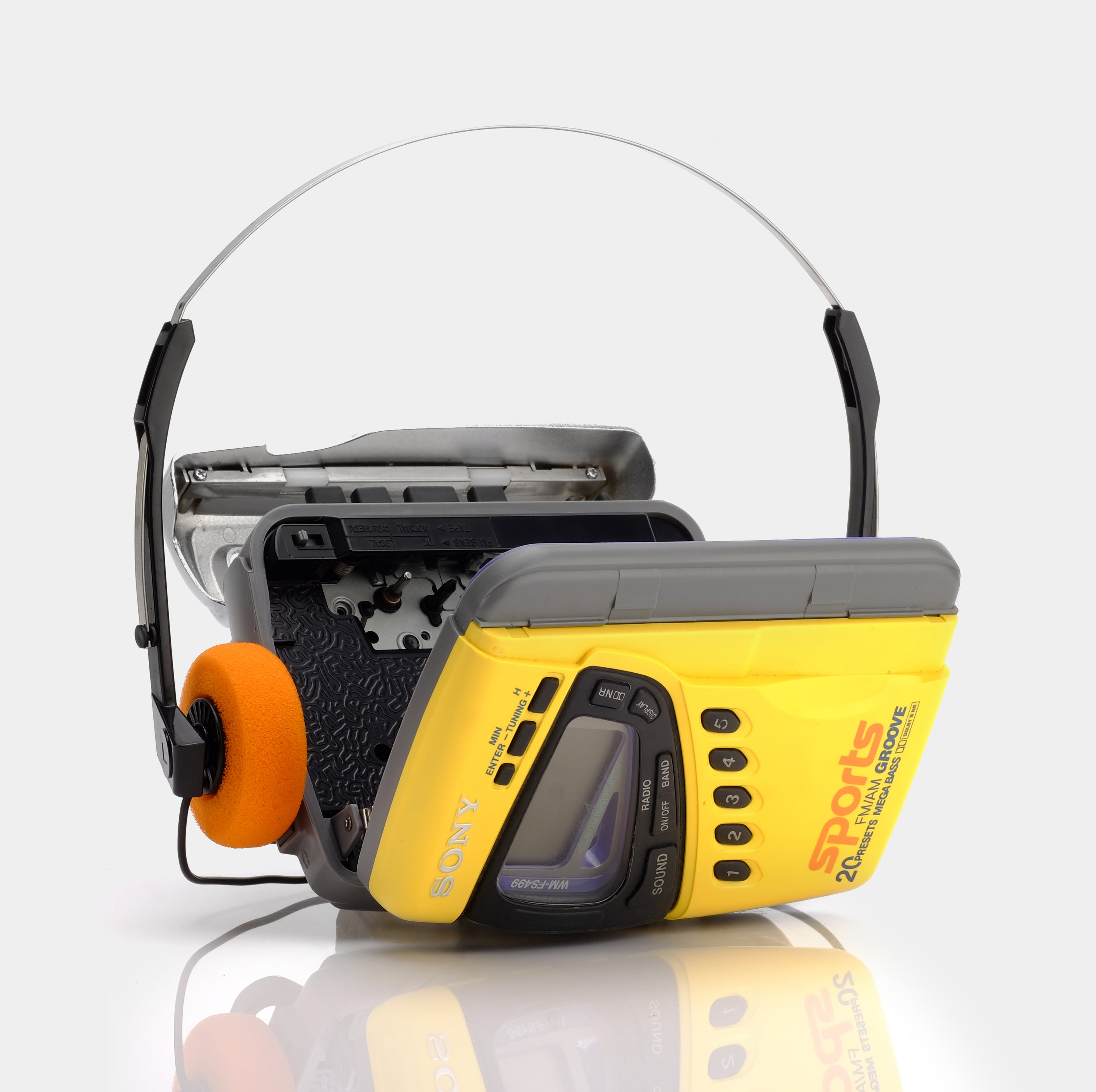 Sony Sports Walkman WM-FS499 GROOVE  Yellow AM/FM Portable Cassette Player