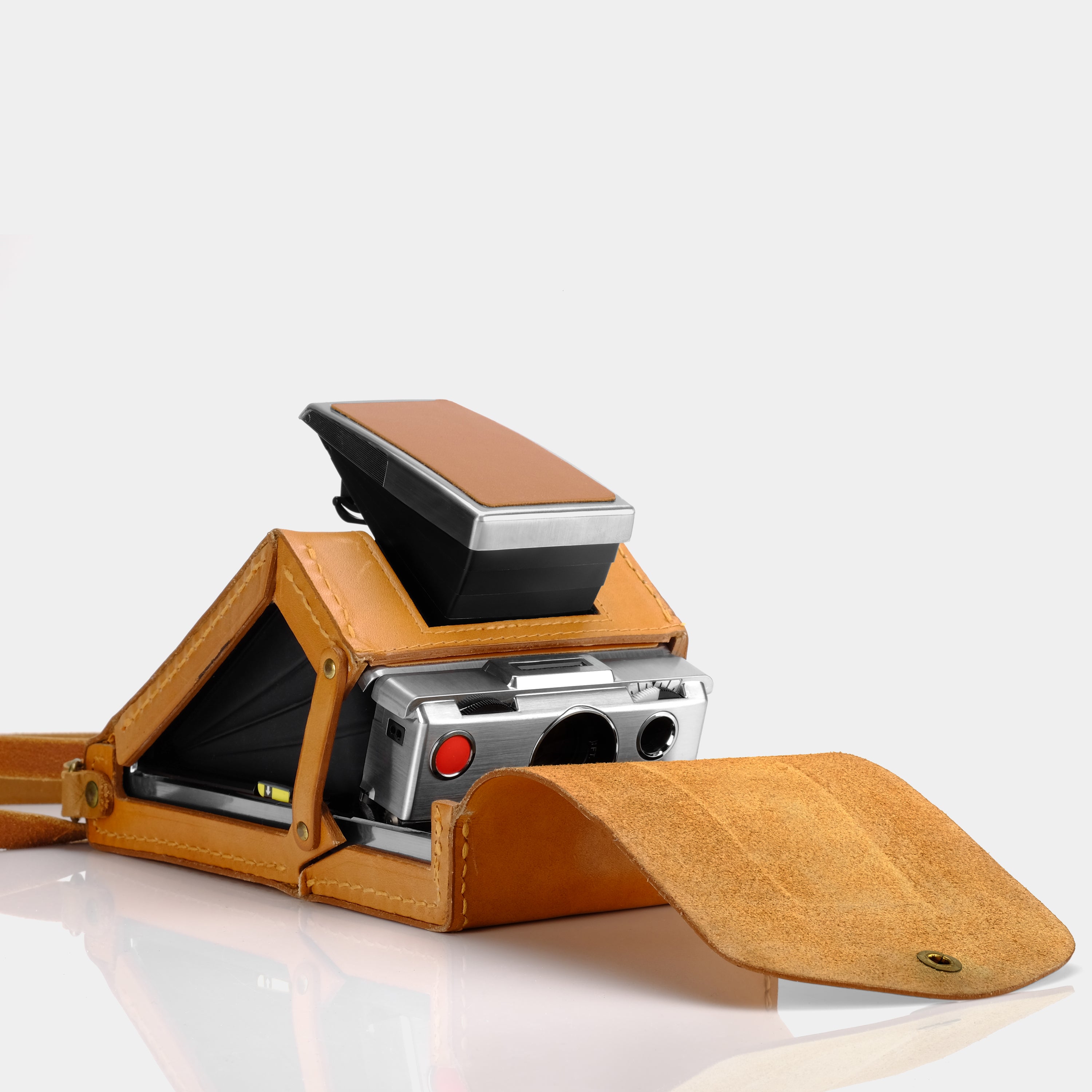 Polaroid SX-70 "Ever-Ready" Style Tan Folding Camera Case