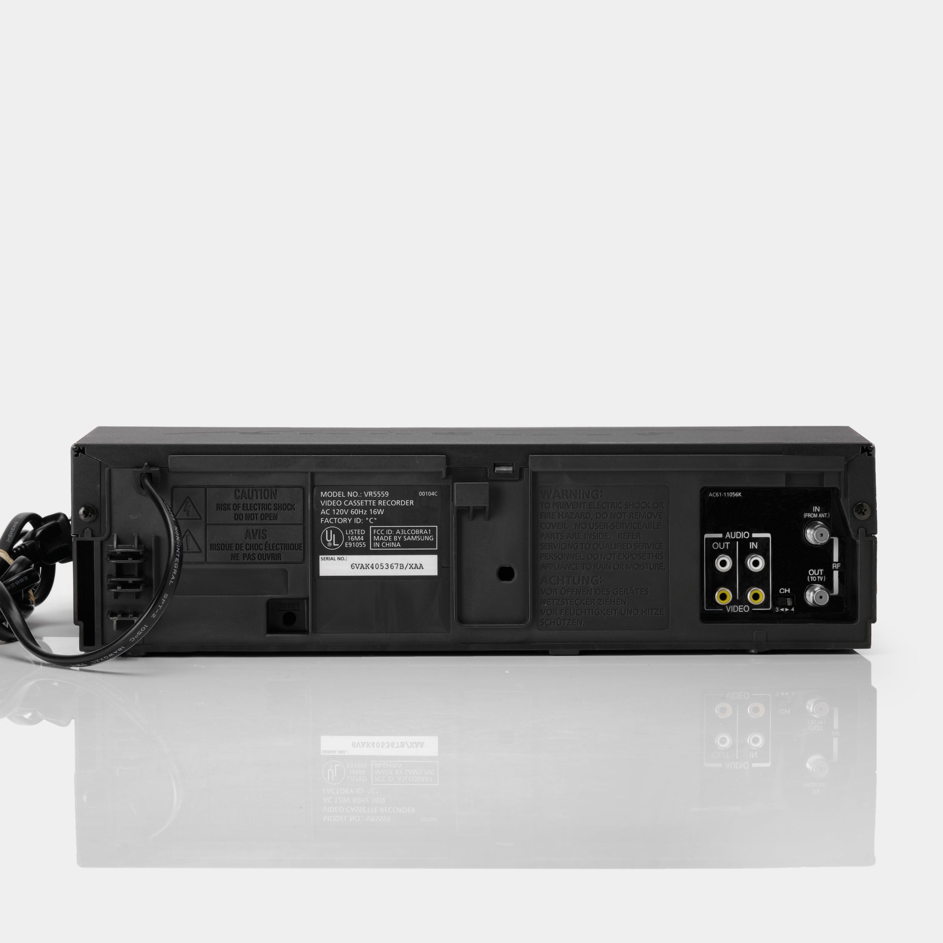 Samsung VR5559 VCR VHS Player