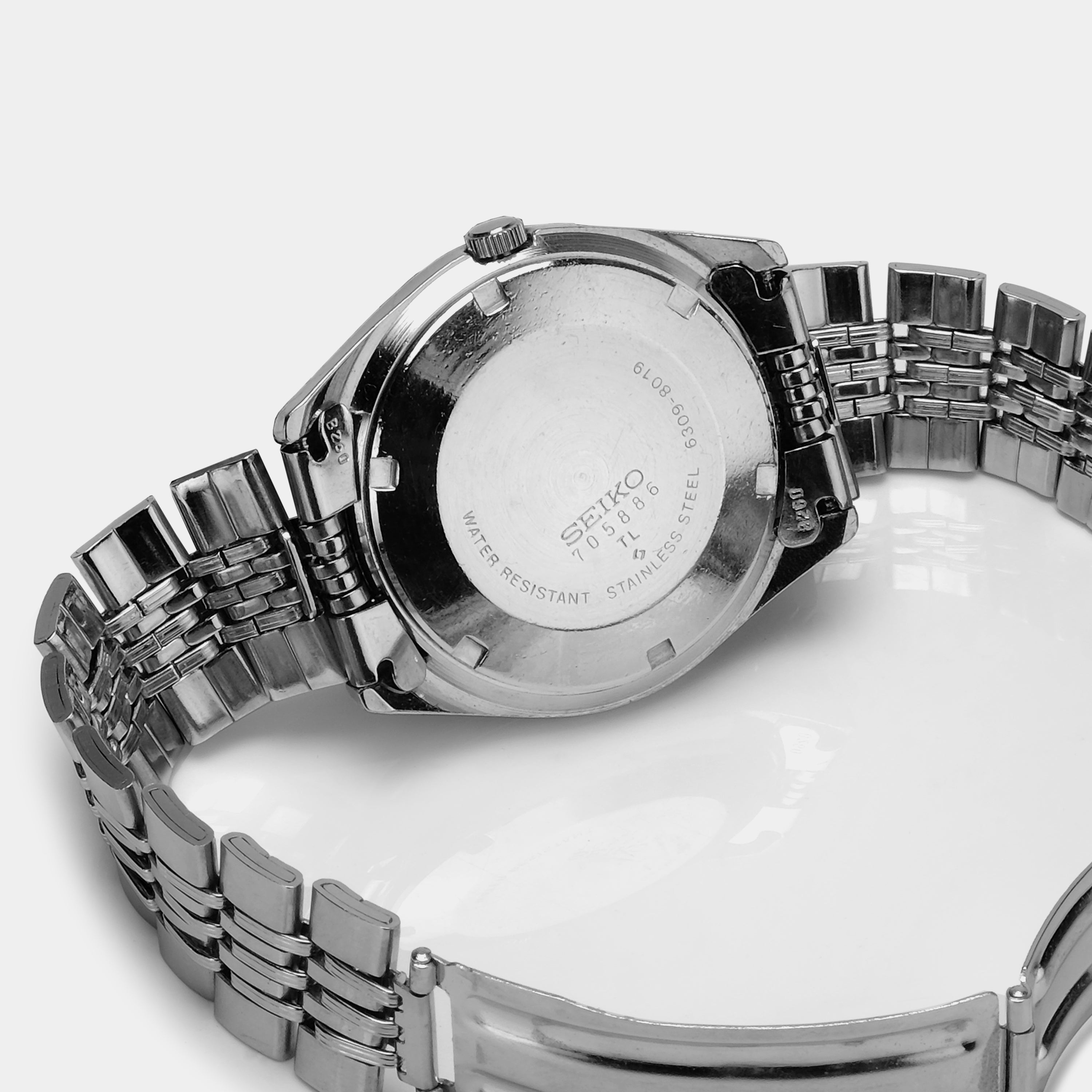 Seiko Day-Date Automatic Ref. 6309-8019 Blue Dial Circa 1977 Wristwatch
