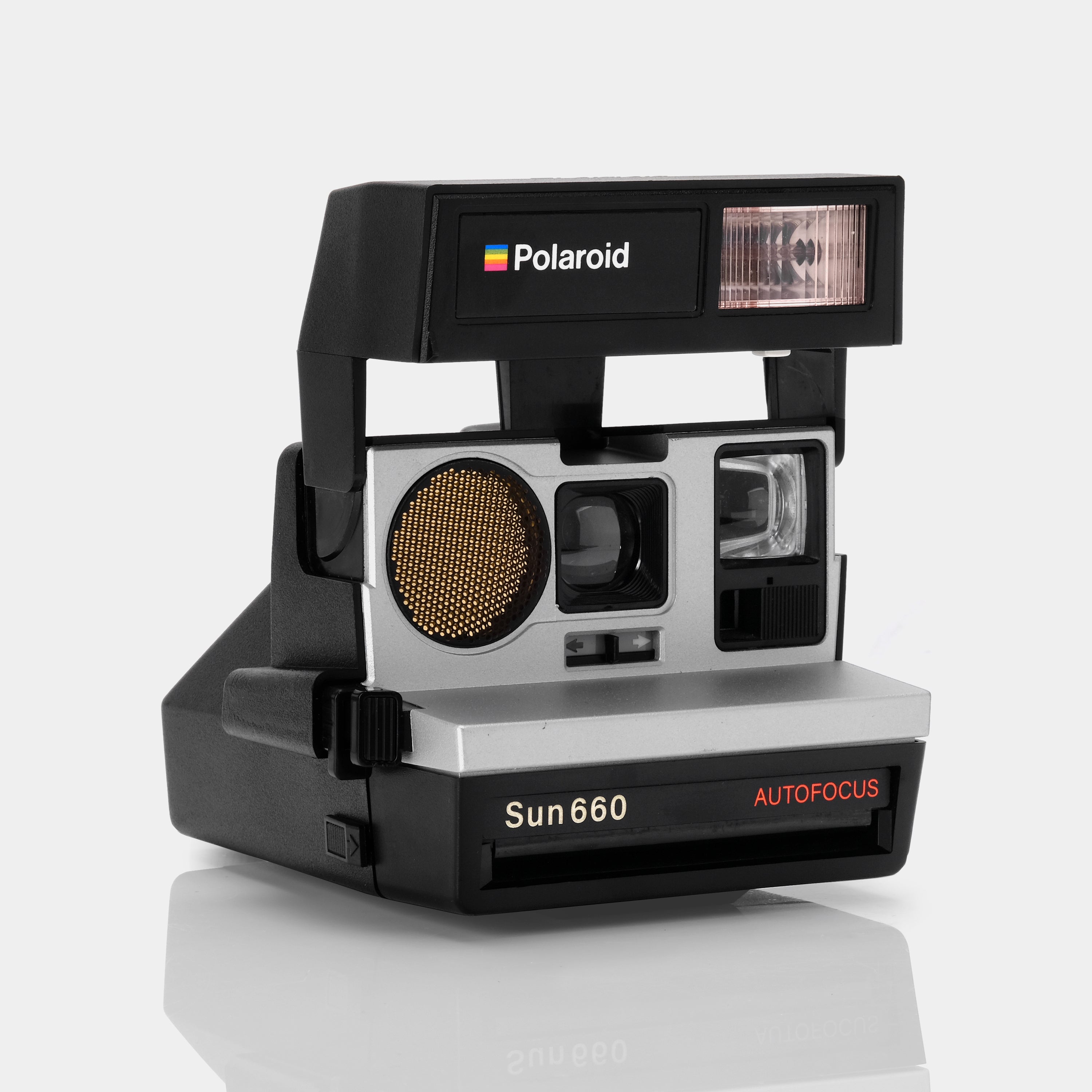 Polaroid 600 Sun660 Autofocus Silver Instant Film Camera