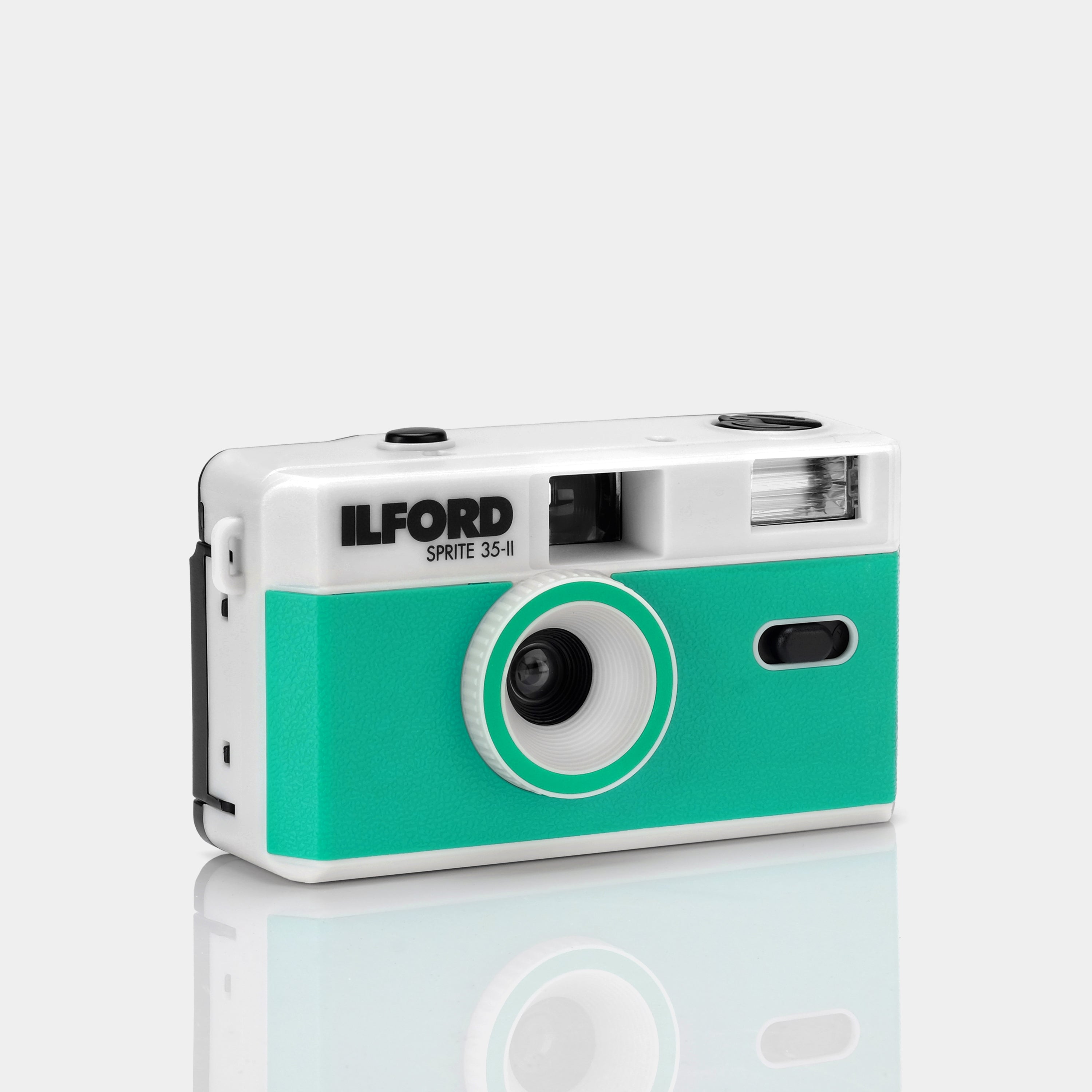 Ilford Sprite 35-II Reusable 35mm Point and Shoot Film Camera - Teal & Silver
