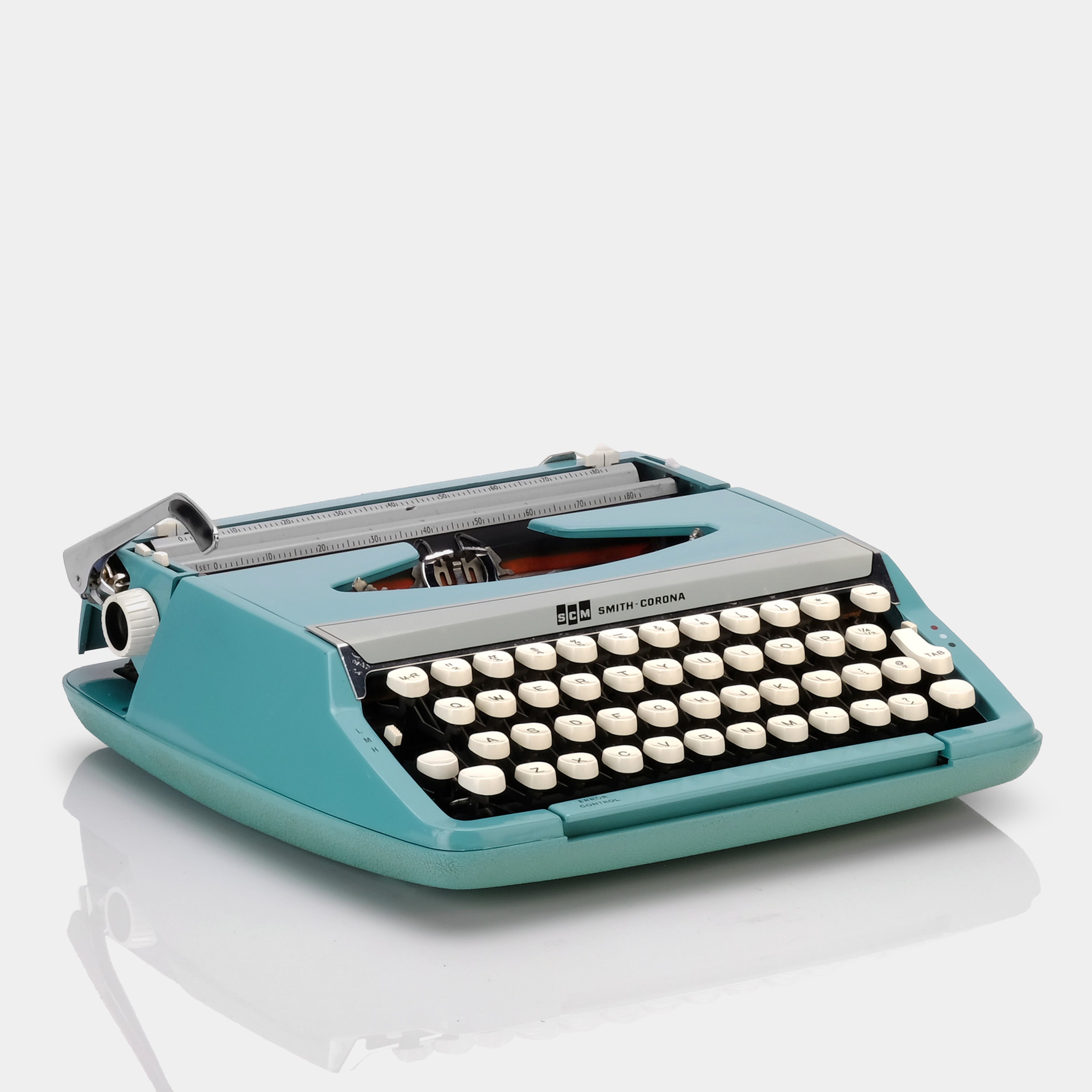Smith-Corona Corsair Deluxe Turquoise Manual Typewriter