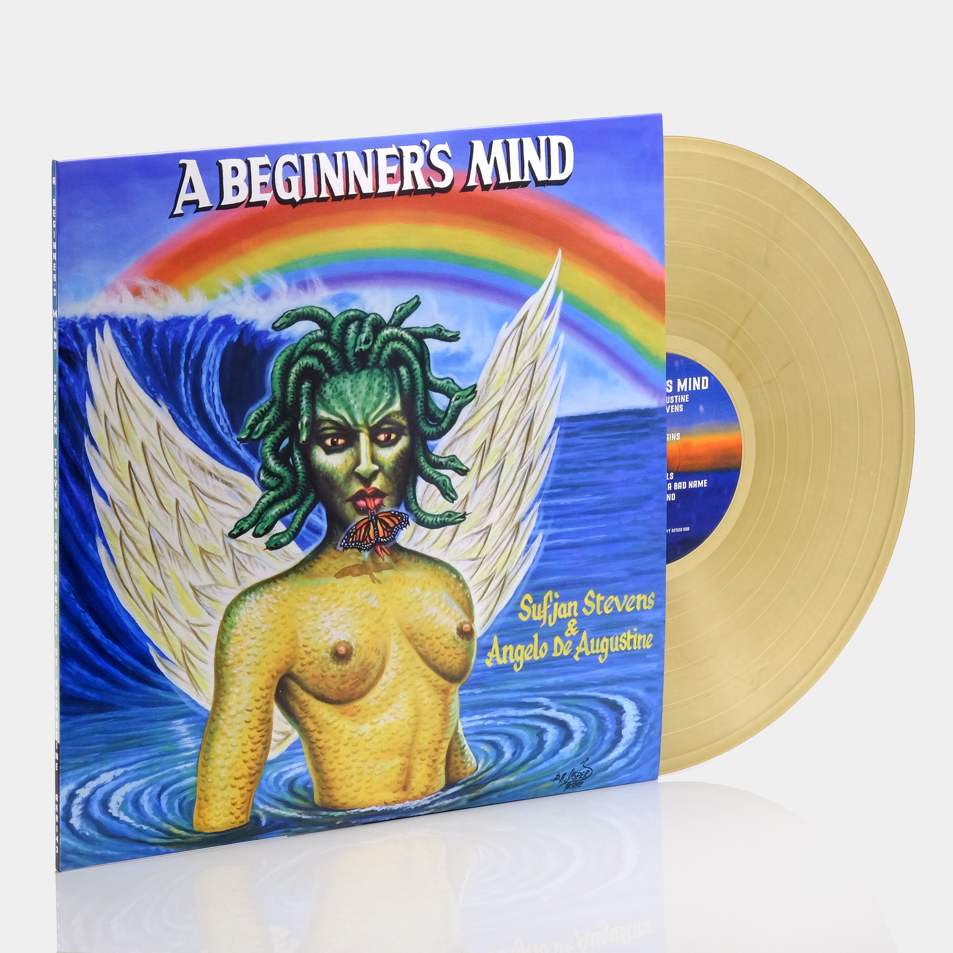 Sufjan Stevens & Angelo De Augustine - A Beginner's Mind LP Olympus Perseus Shield Gold Vinyl Record