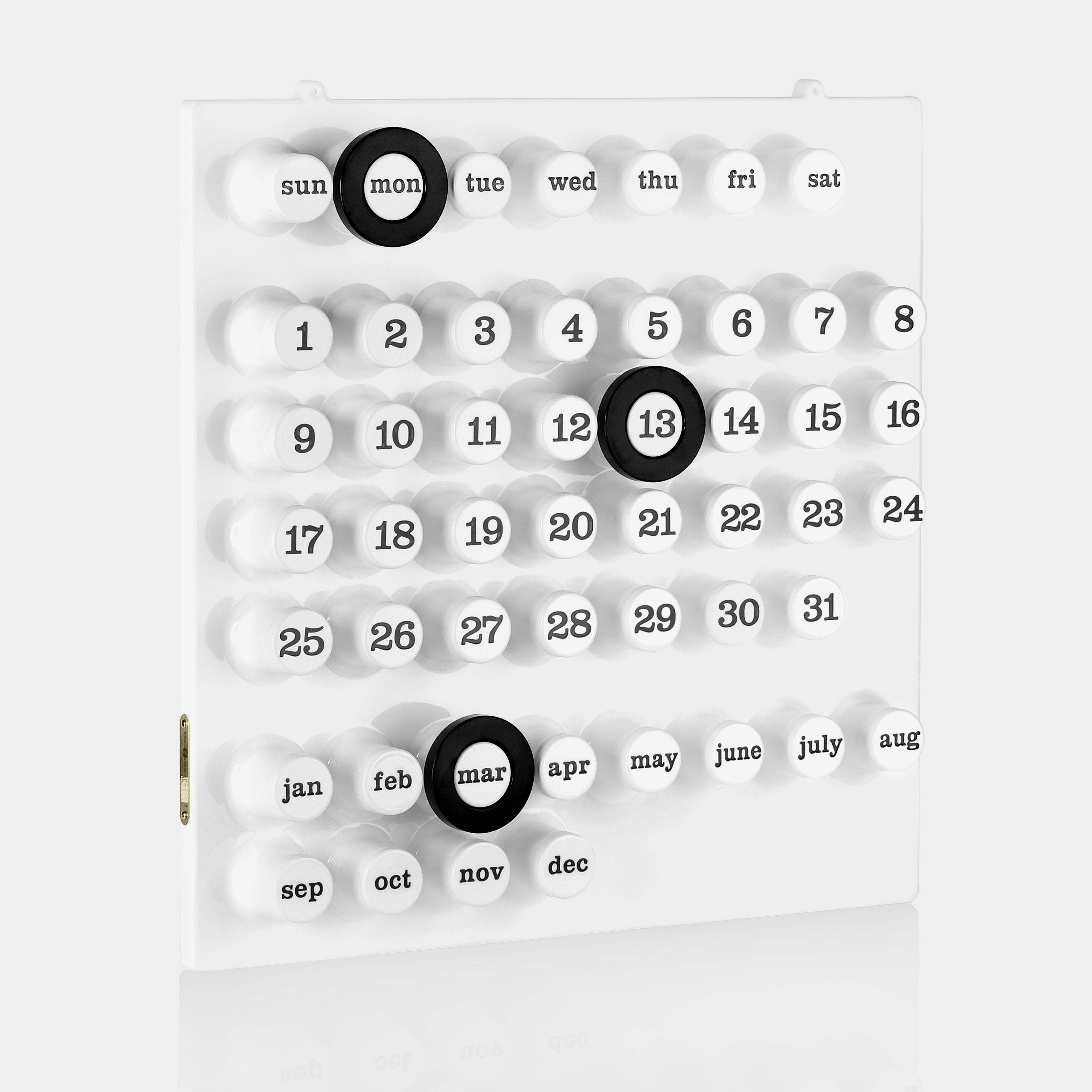 Euroway Ring-A-Date White Perpetual Wall Calendar Euroway Ring-A-Date White Perpetual Wall Calendar