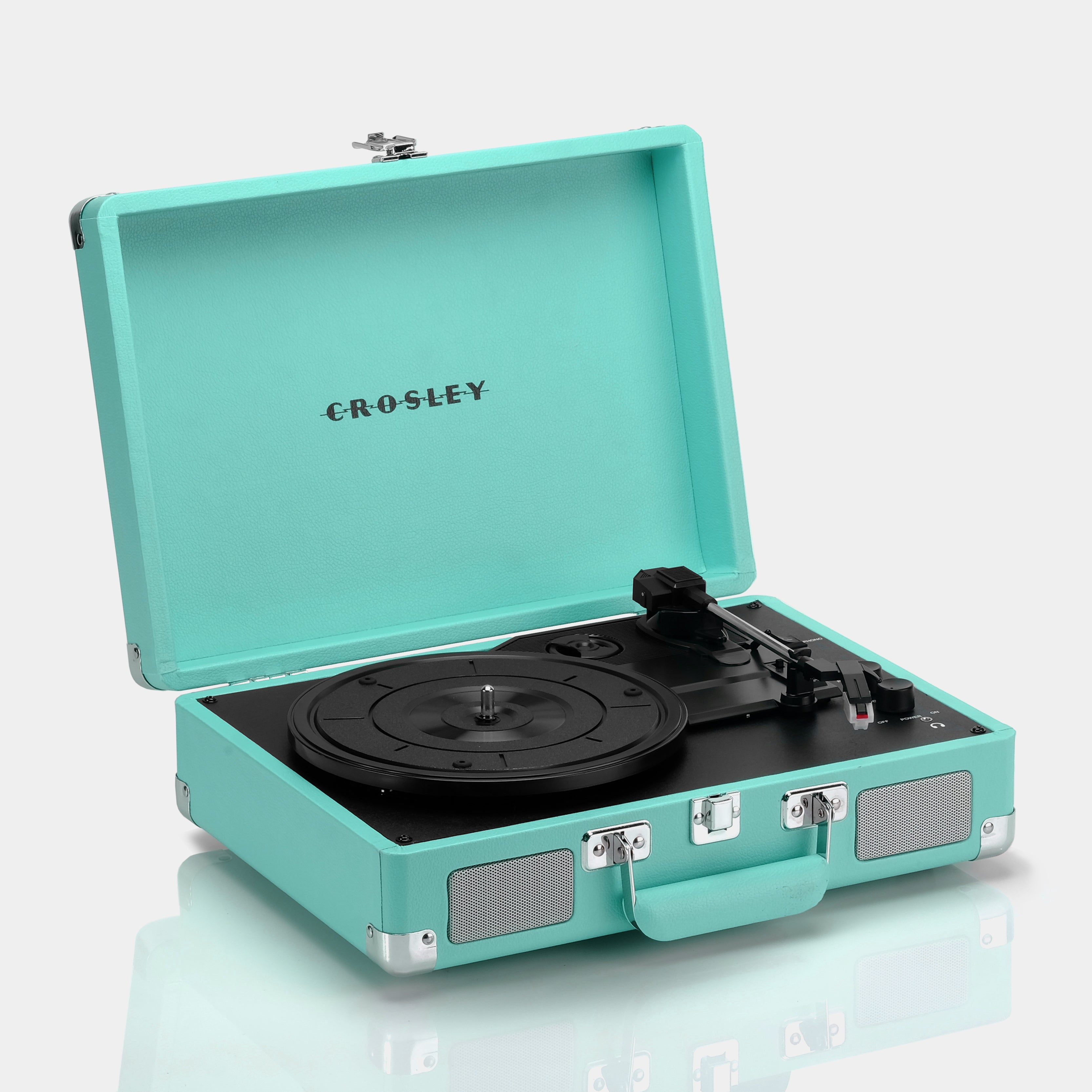 Crosley Cruiser Deluxe Turquoise Portable Turntable with Bluetooth