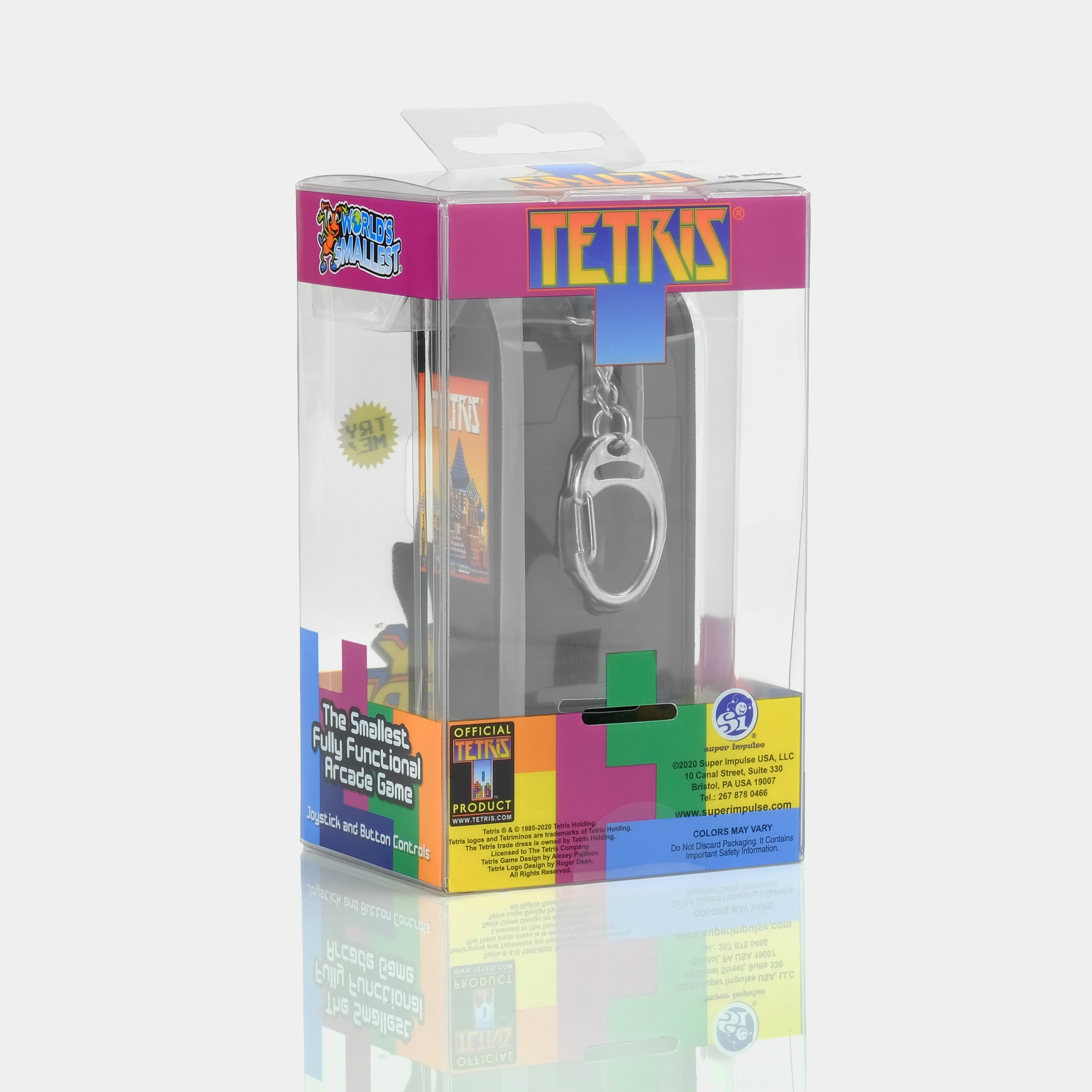 Tiny Arcade Tetris Game Keychain