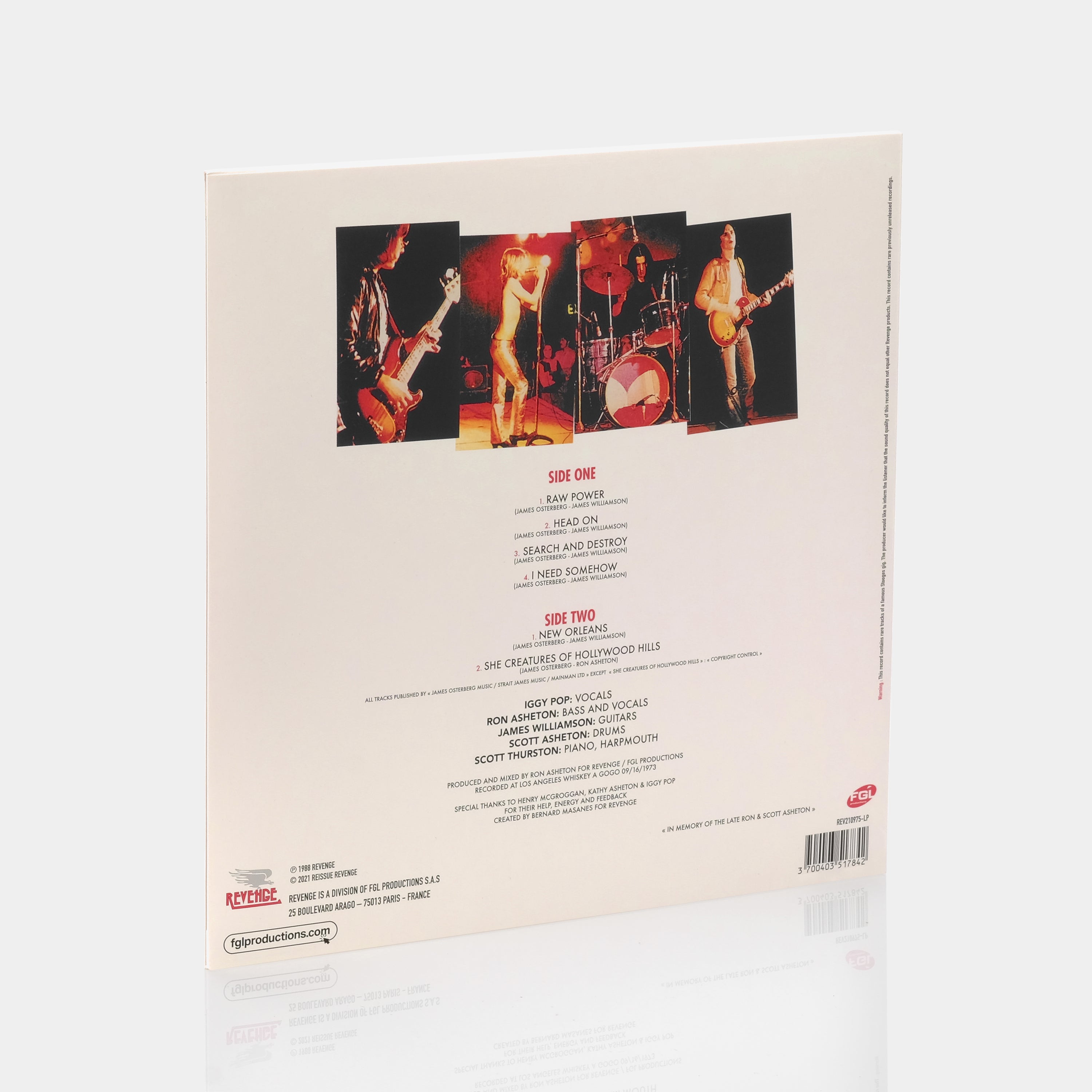 The Stooges - Live At The Whiskey A Gogo LP White Vinyl Record