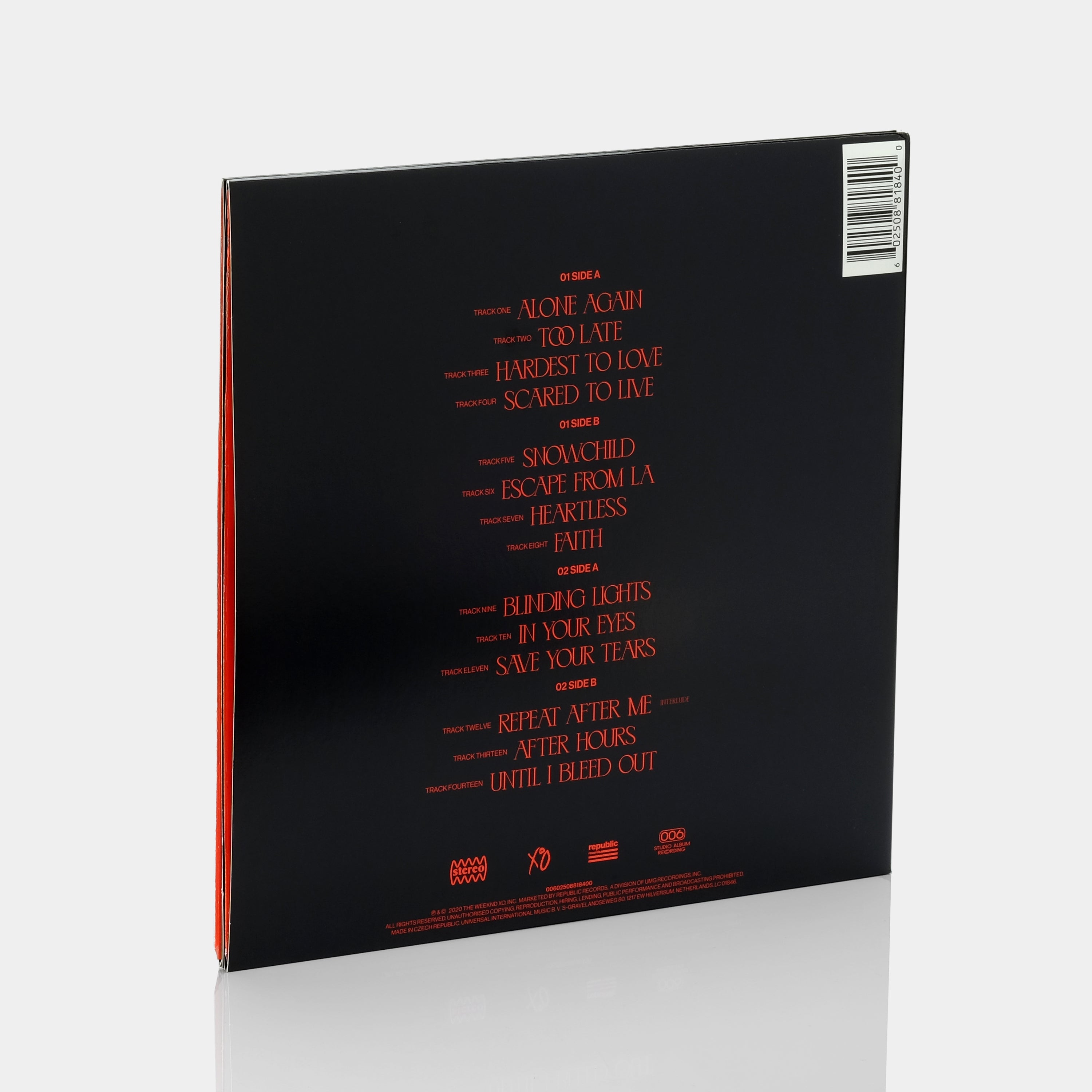 The Weeknd - After Hours 2xLP Vinyl Record