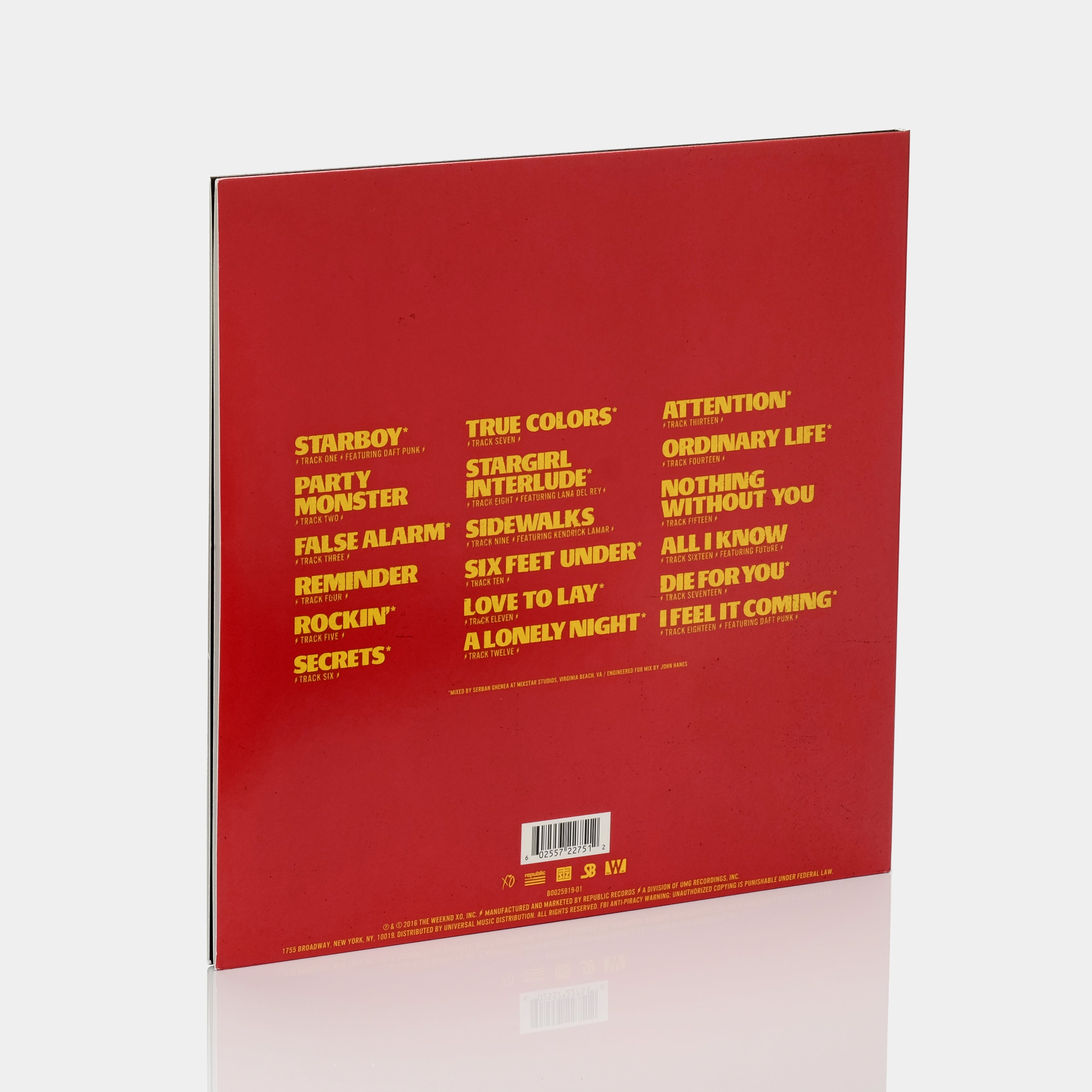 The Weeknd - Starboy 2xLP Translucent Red Vinyl Record