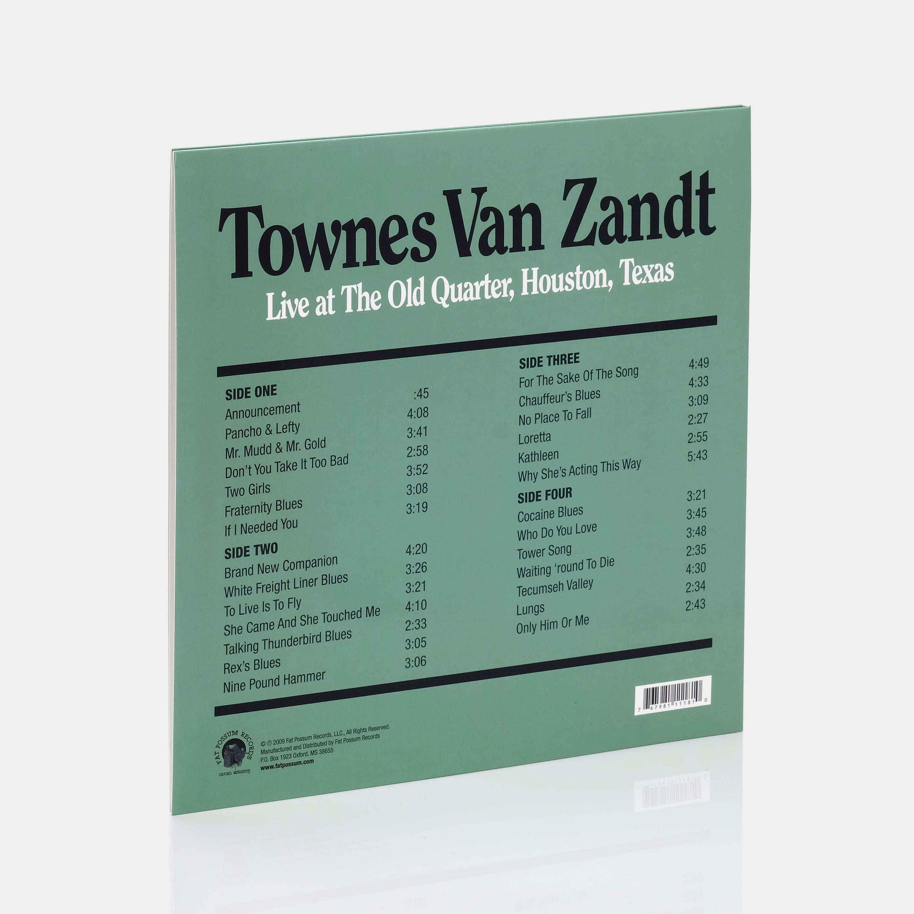 Townes Van Zandt - Live At The Old Quarter, Houston, Texas 2xLP Vinyl Record