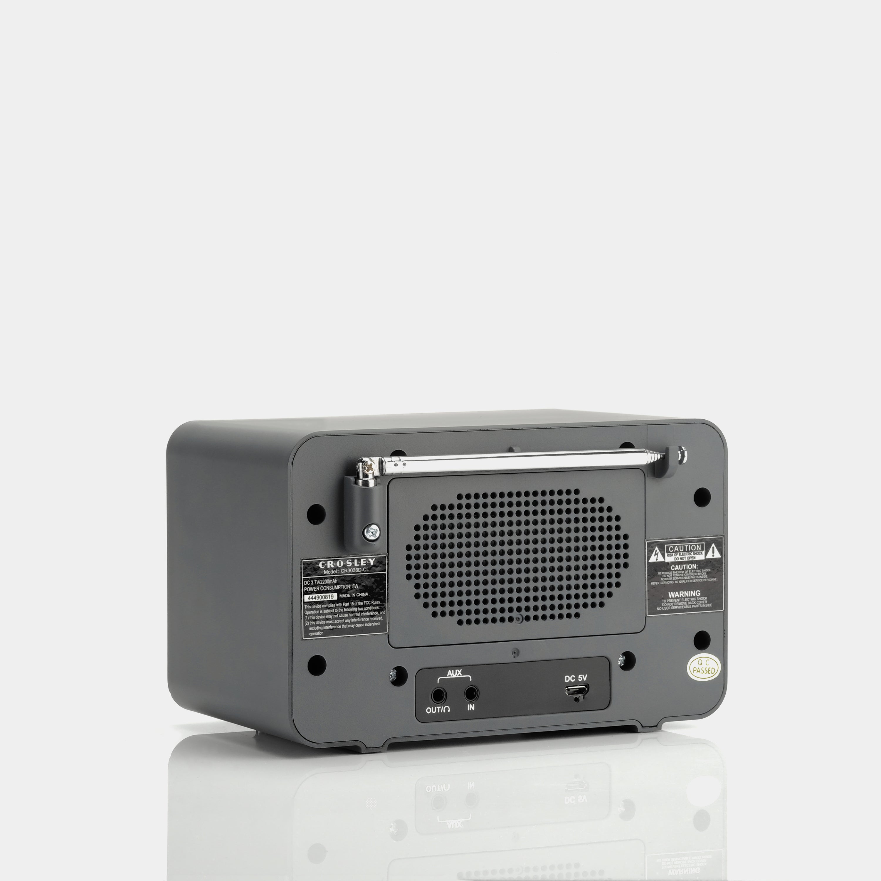 Crosley Tribute Charcoal AM/FM Radio with Bluetooth