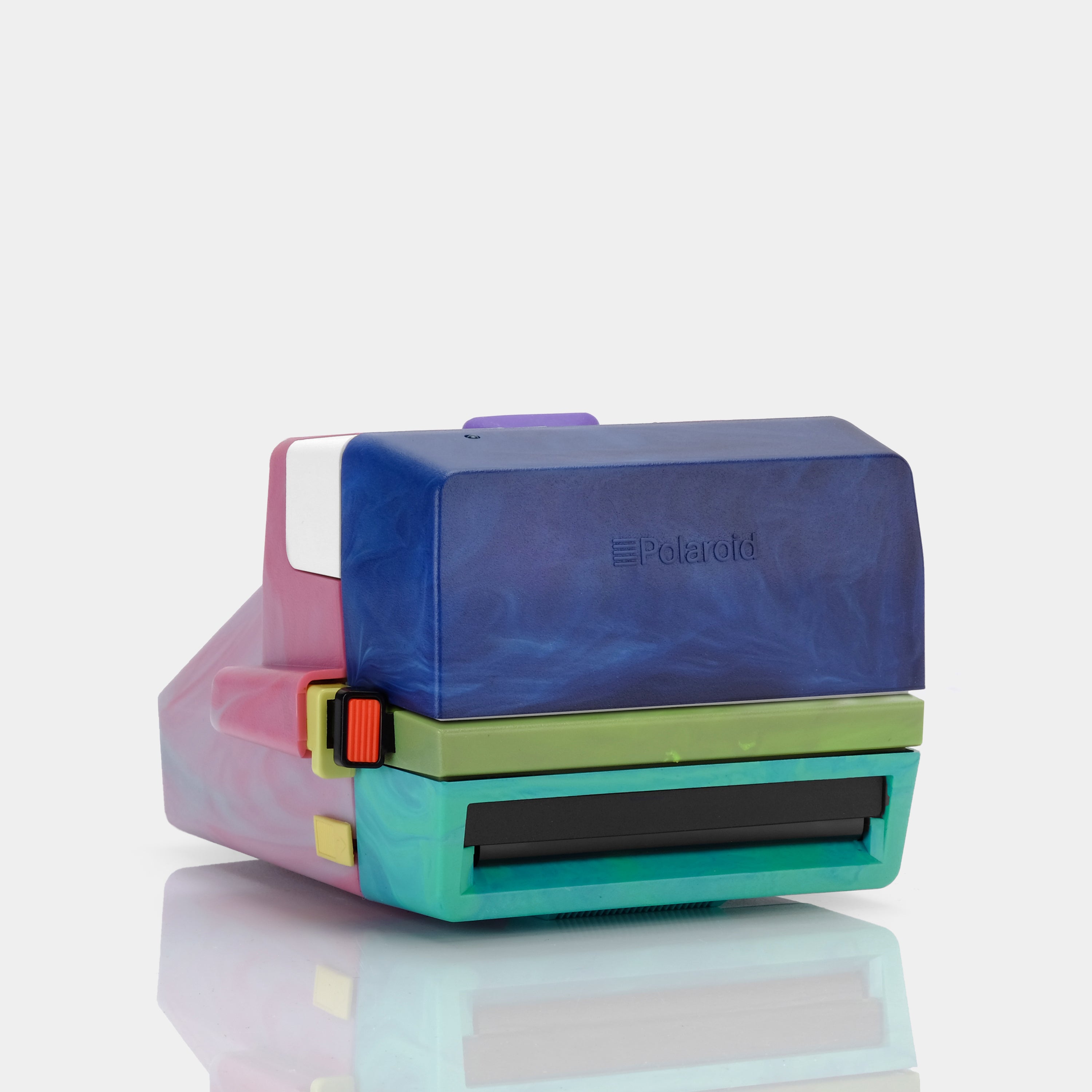 Blue, Pink and Green Swirl 600 Instant Film Camera