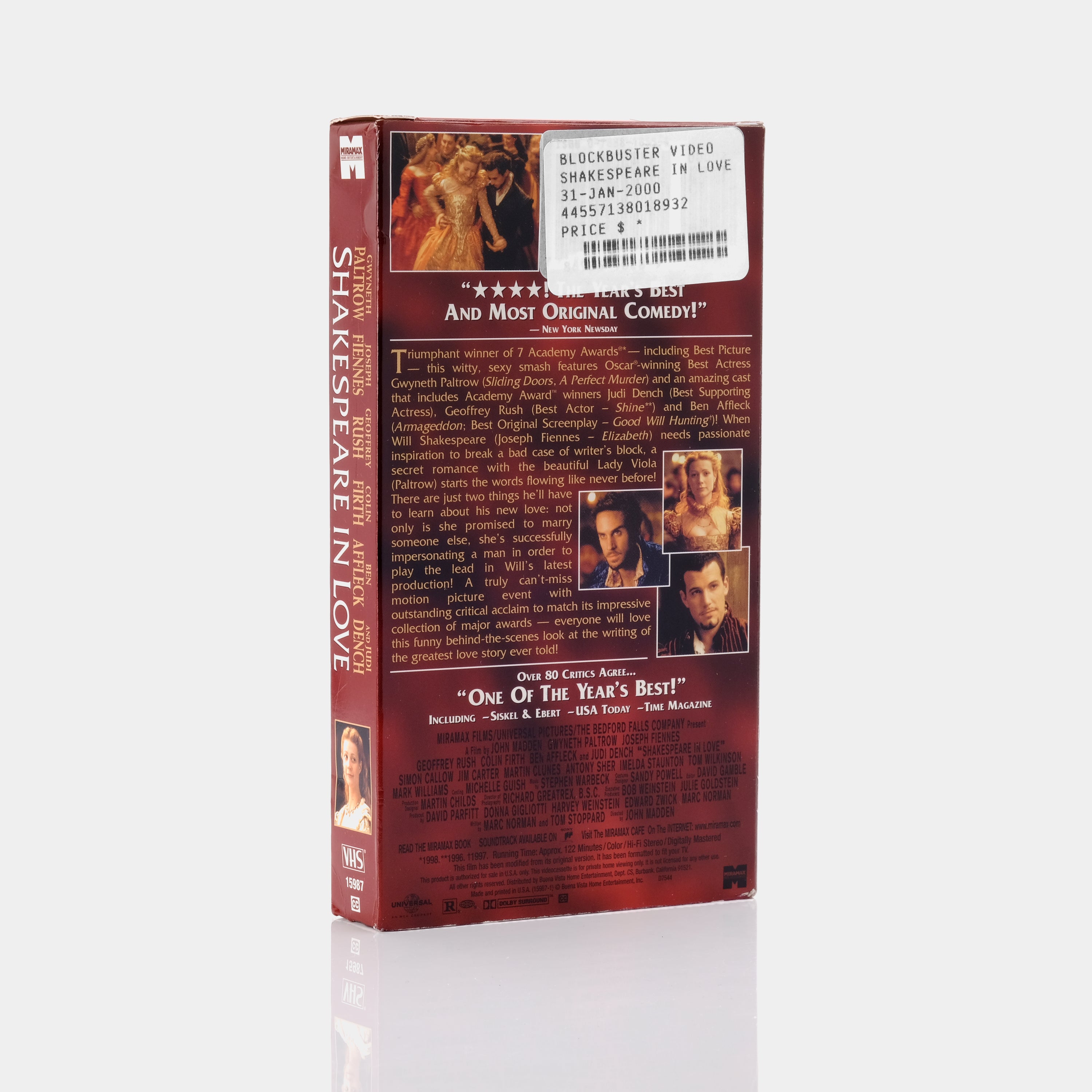 Shakespeare In Love VHS Tape