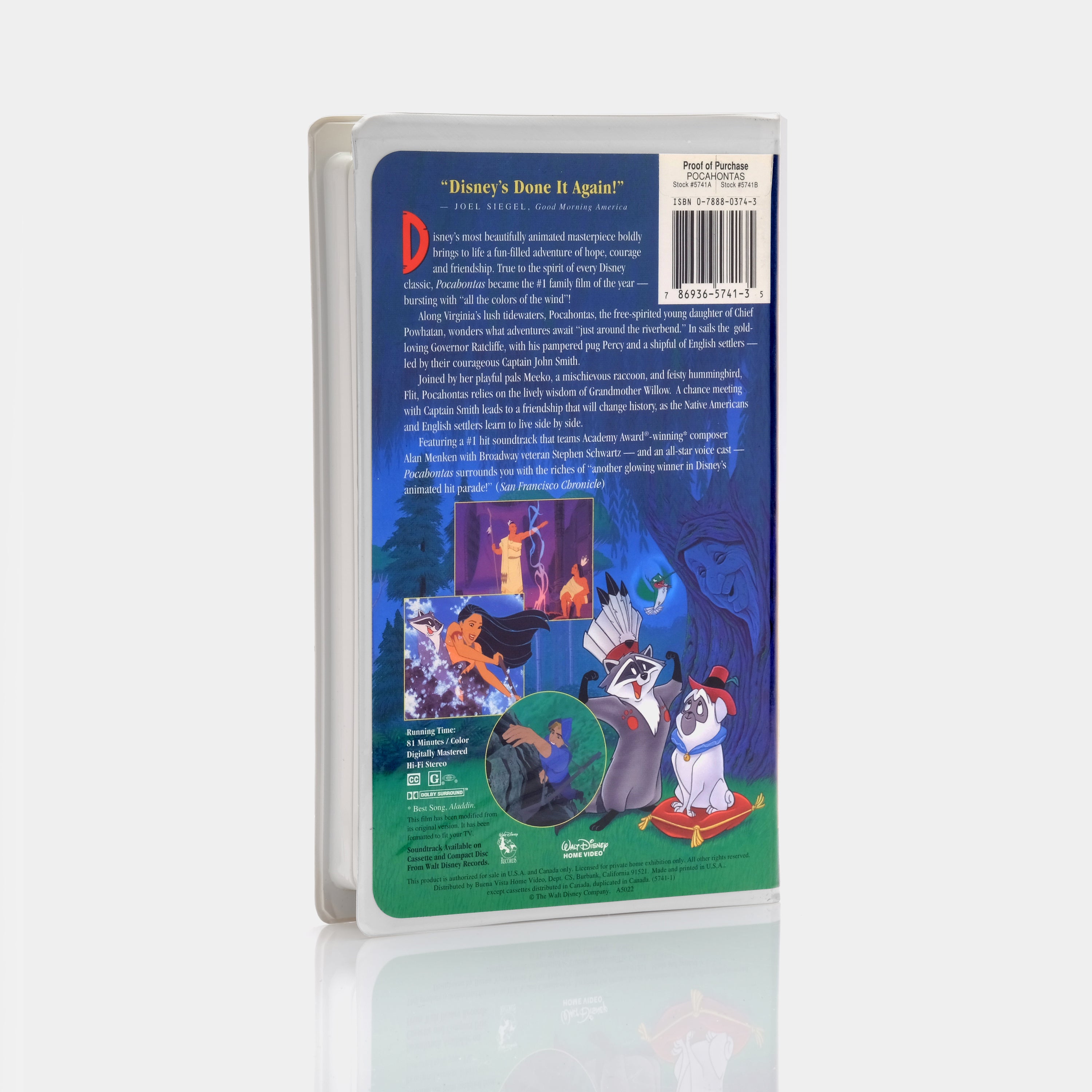 Disney's Pocahontas VHS Tape