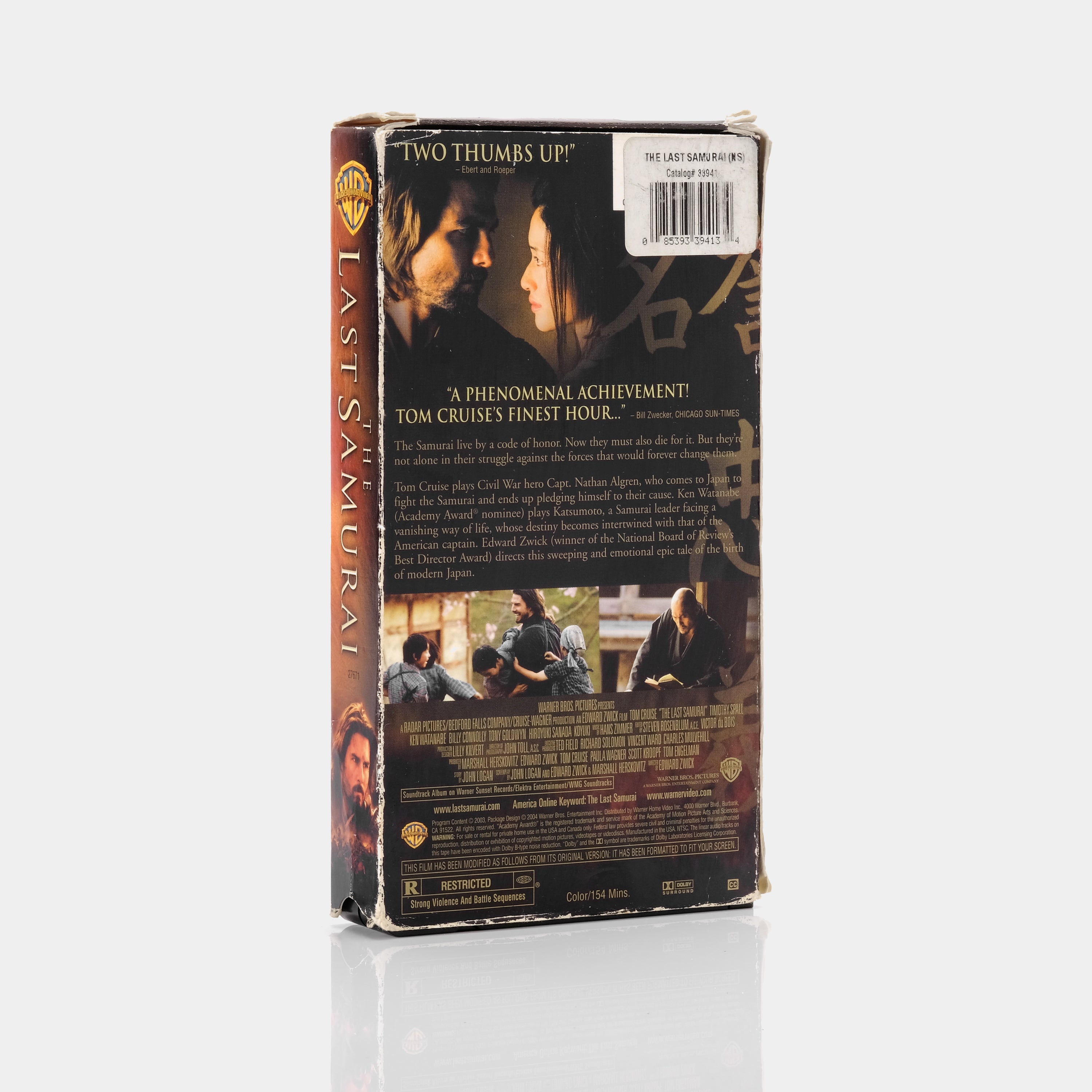 The Last Samurai VHS Tape