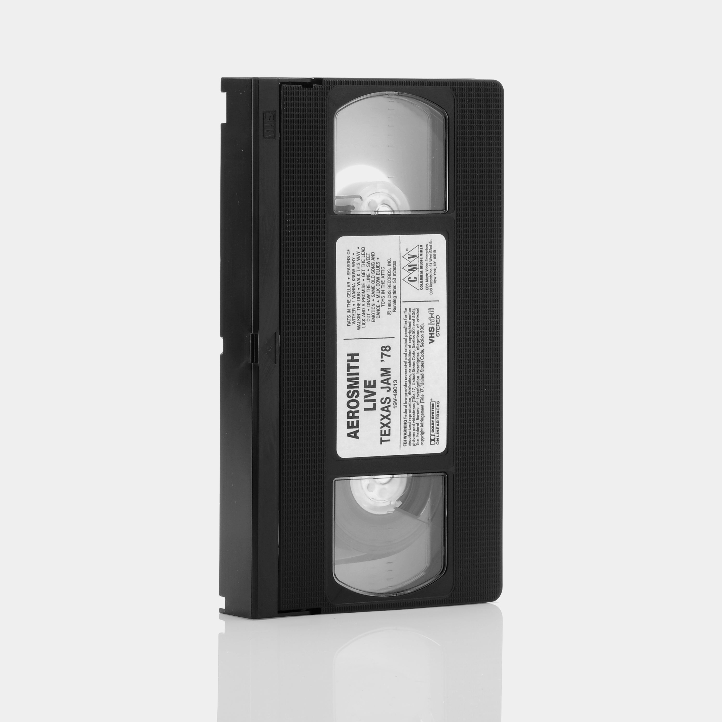 Aerosmith Live Texas Jam '78 VHS Tape