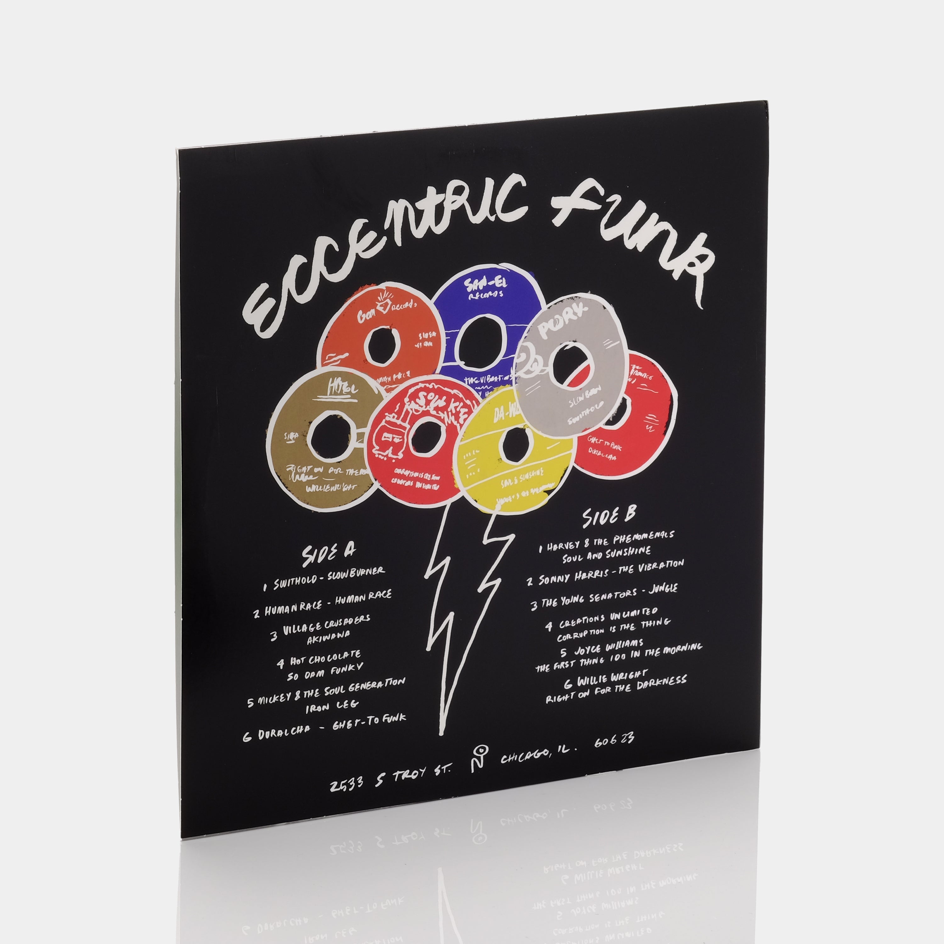 Eccentric Funk: The Only Funk Record You'll Ever Need To Own LP Clear w/ Yellow & Purple Splatter Vinyl Record