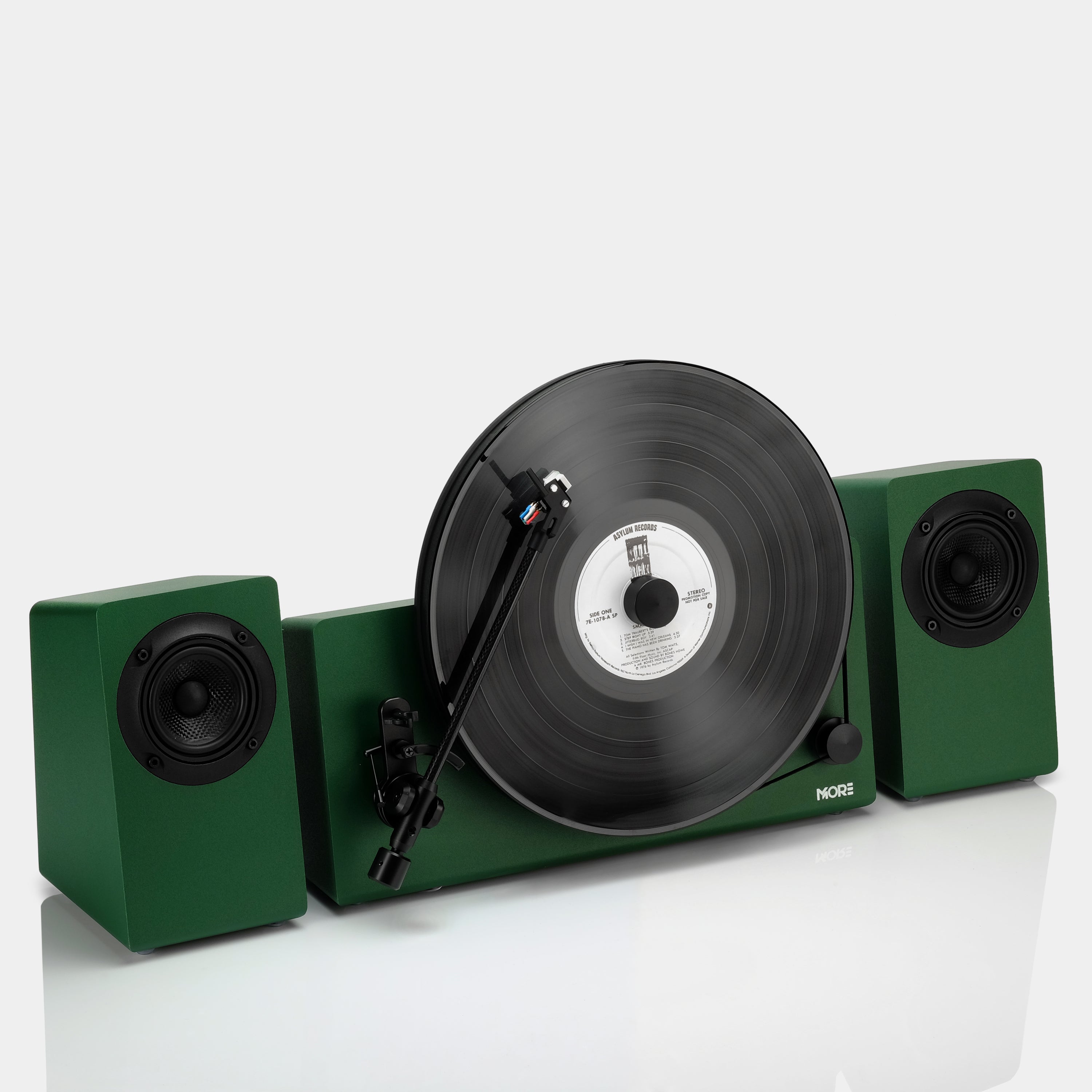 MORE Vertical Play Station Green Turntable