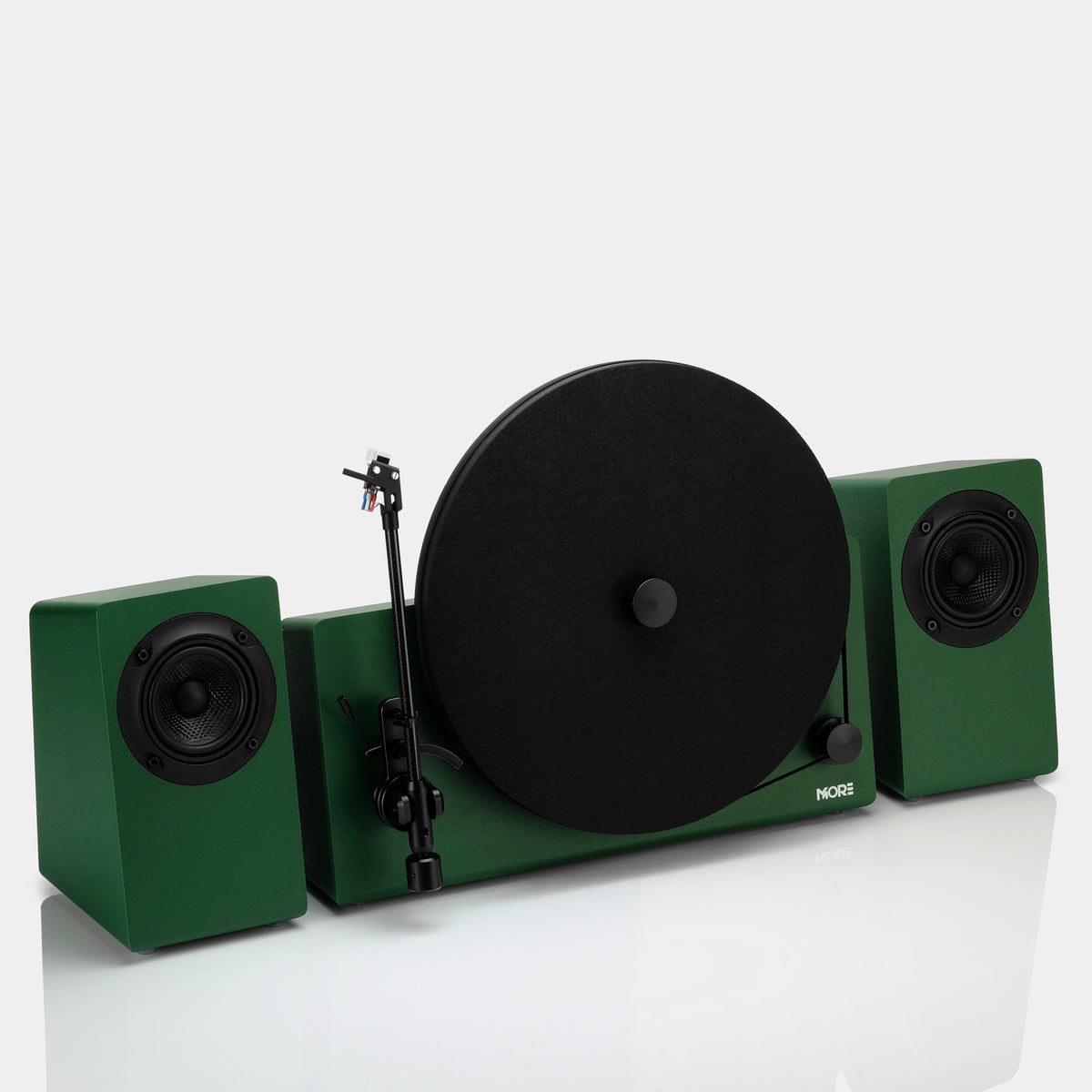 MORE Vertical Play Station Green Turntable