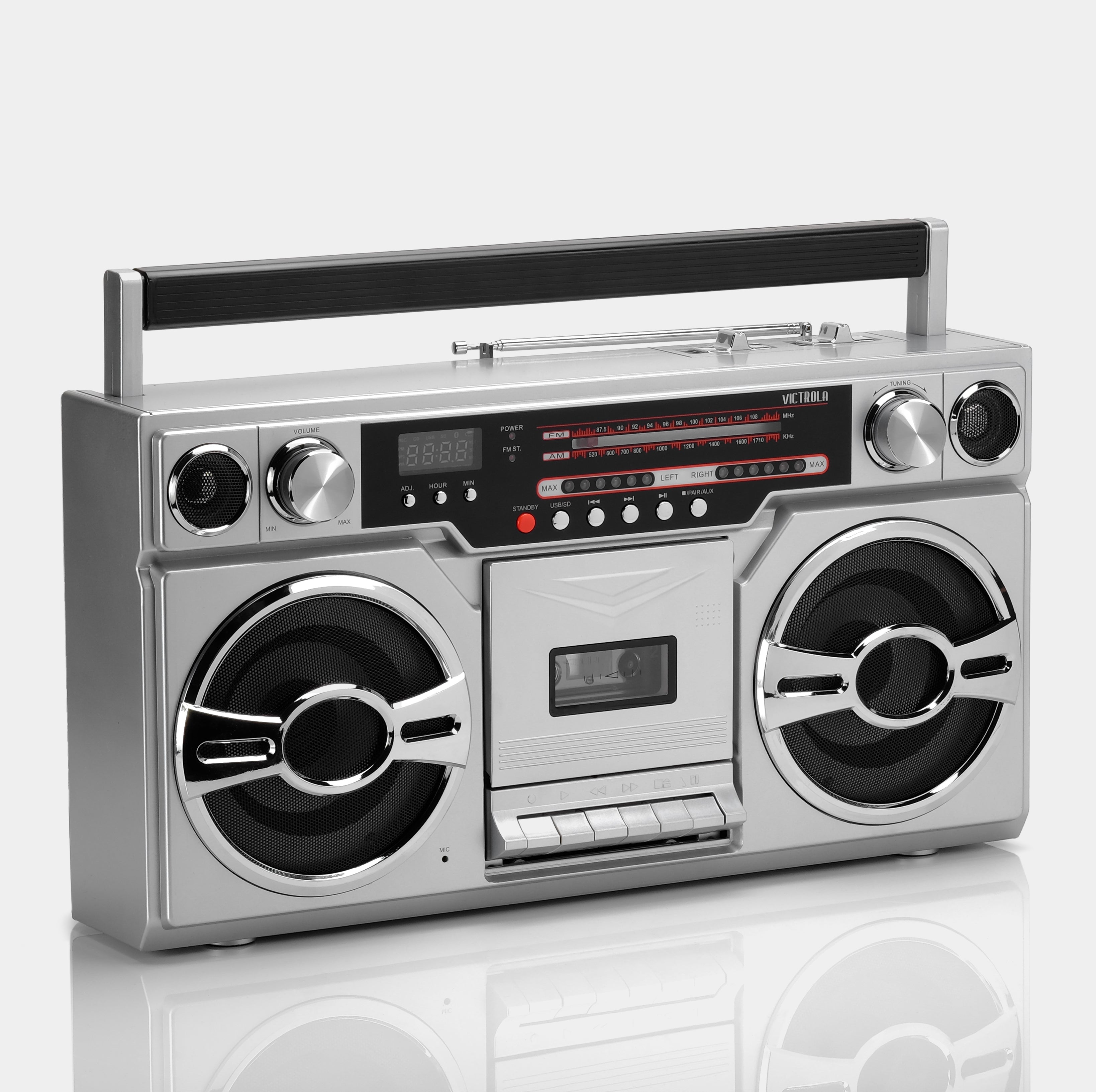 Victrola Bluetooth AM/FM Boombox Cassette Player