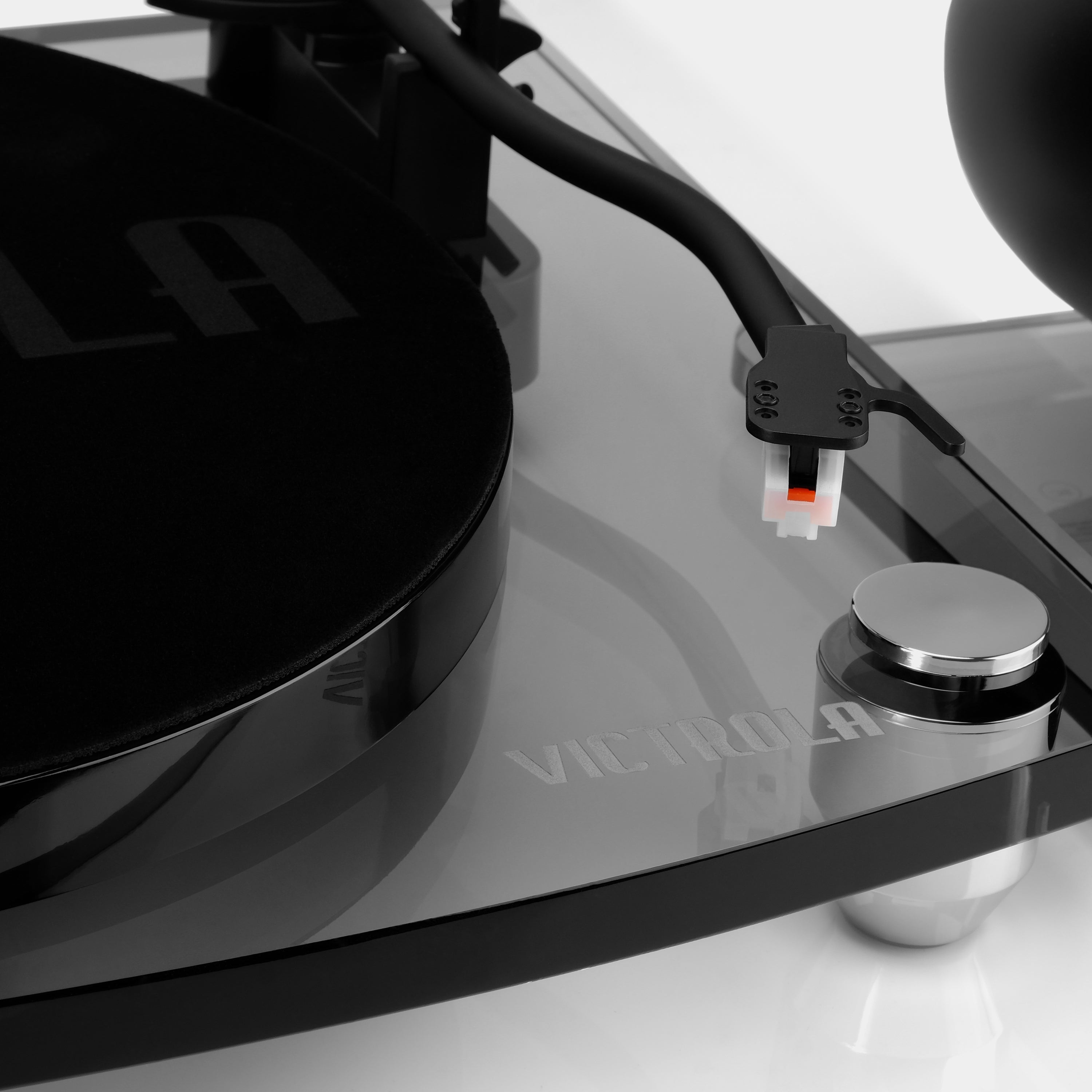 Victrola Acrylic Bluetooth Turntable and Wireless Speakers - Black