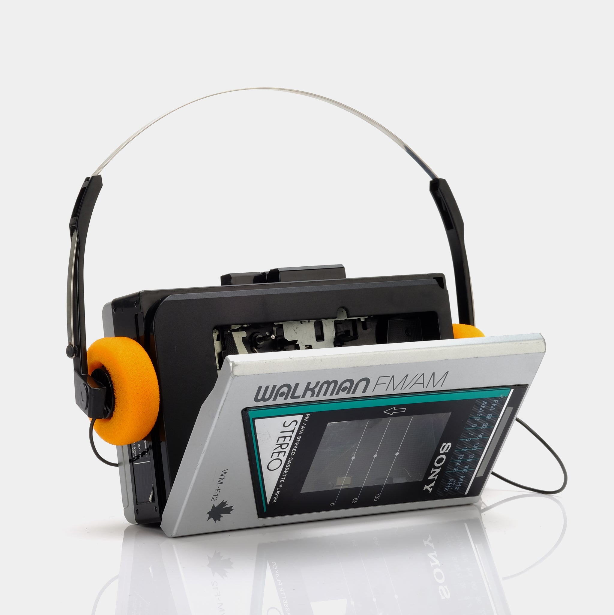 Sony Walkman WM-F12 Silver and Green Portable Cassette Player