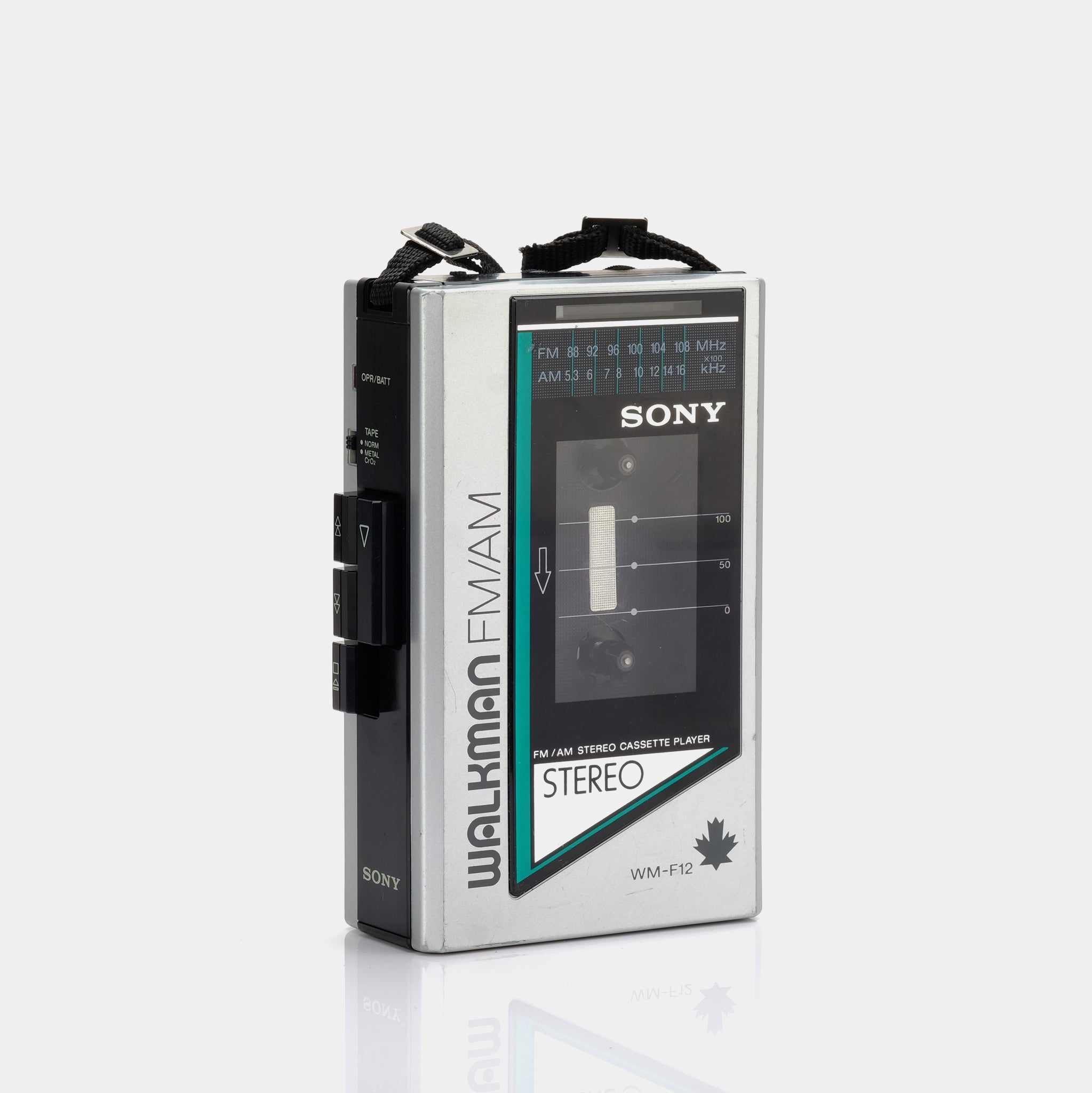 Sony Walkman WM-F12 Silver and Green Portable Cassette Player