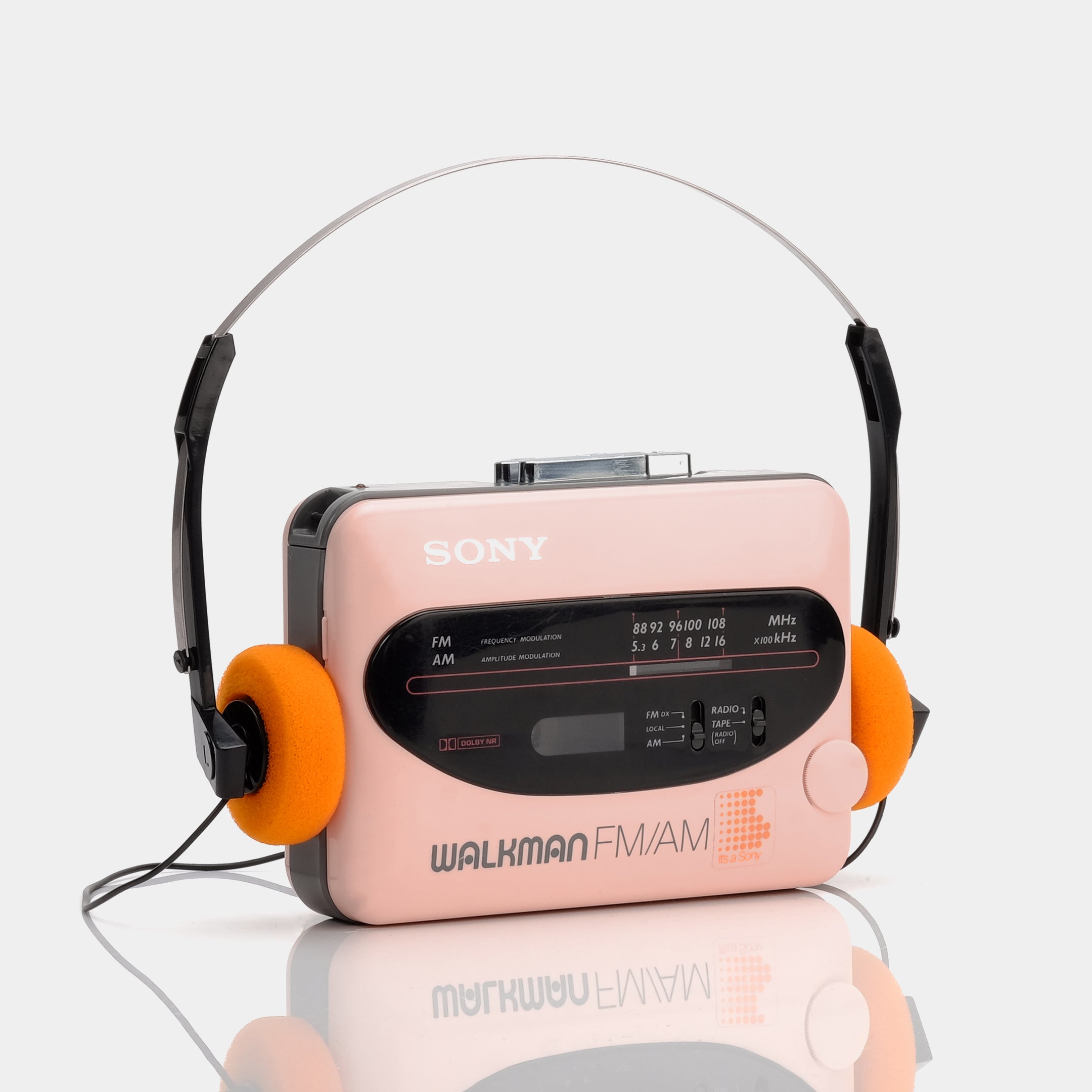 Sony Walkman WM-F68 Pink AM/FM Portable Cassette Player