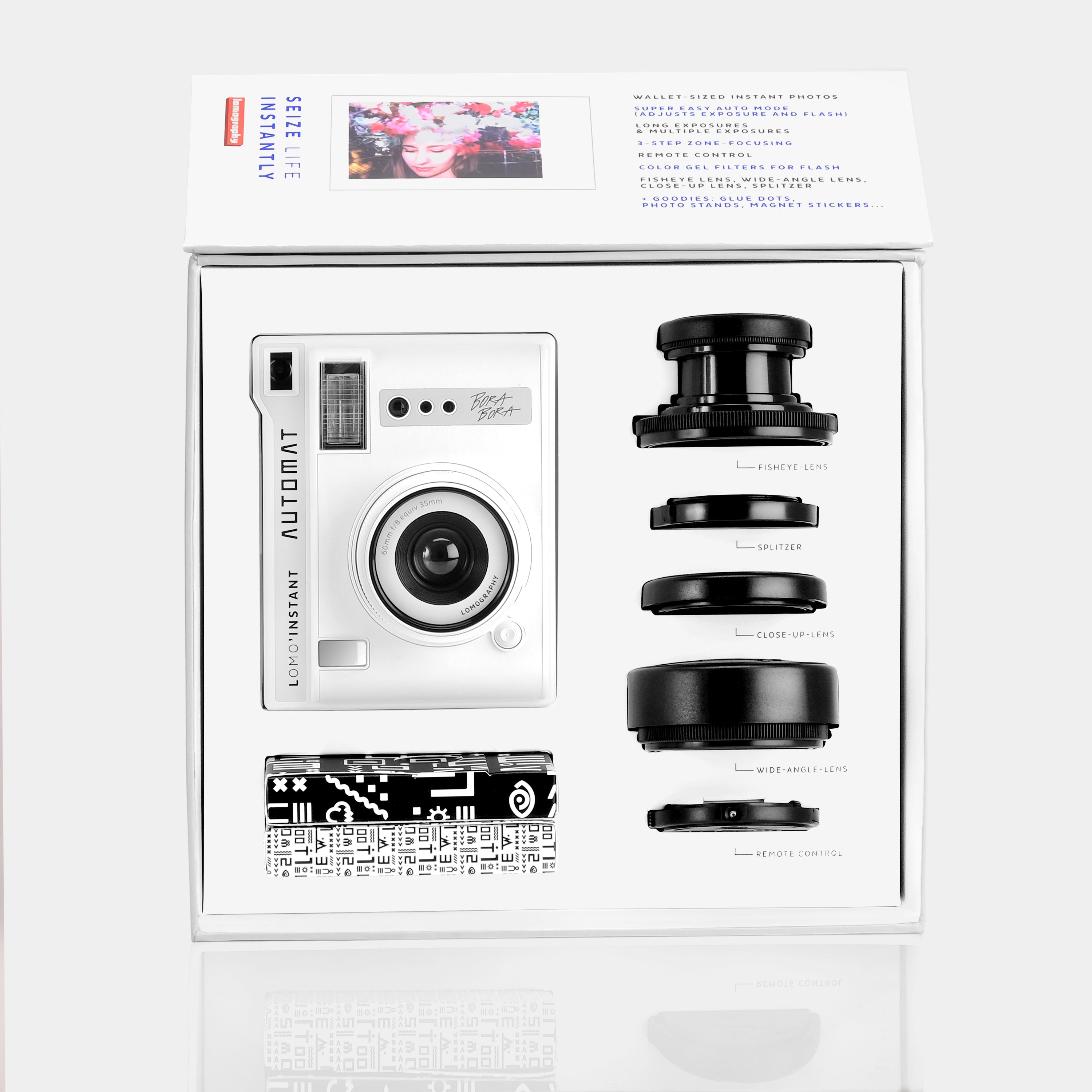 Lomography Lomo'Instant Automat (Bora Bora Edition) Instax Mini White Instant Film Camera