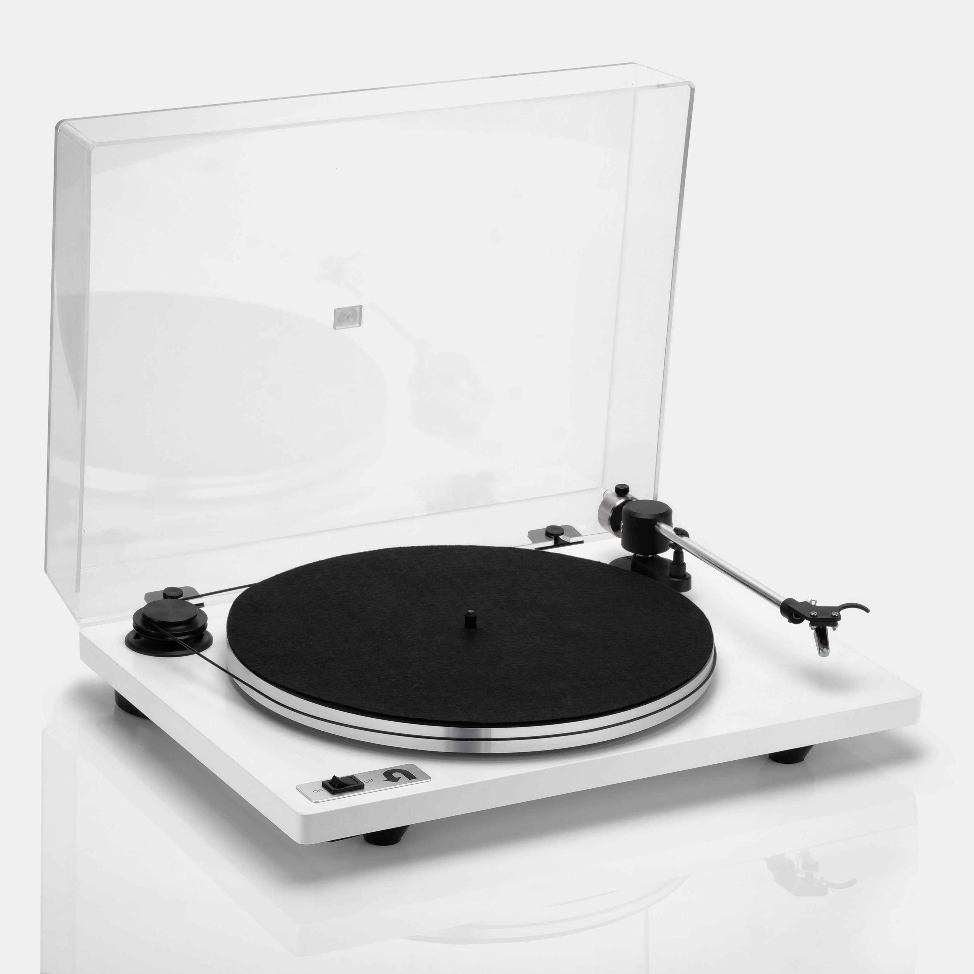 Orbit Plus White Turntable with Built-in Preamp by U-Turn Audio